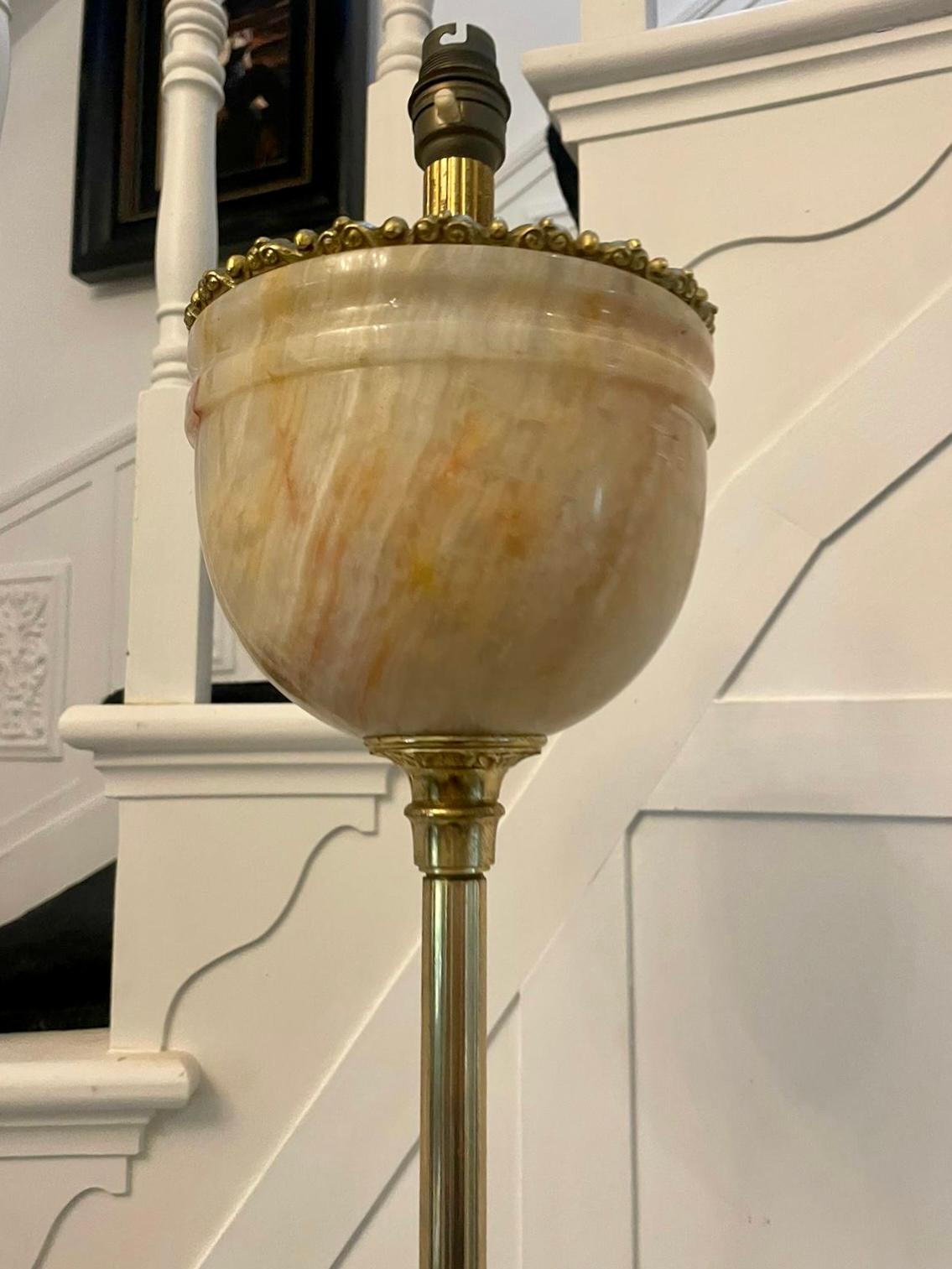 Unusual Antique Victorian French Onyx and Ormolu Extending Floor Lamp 2