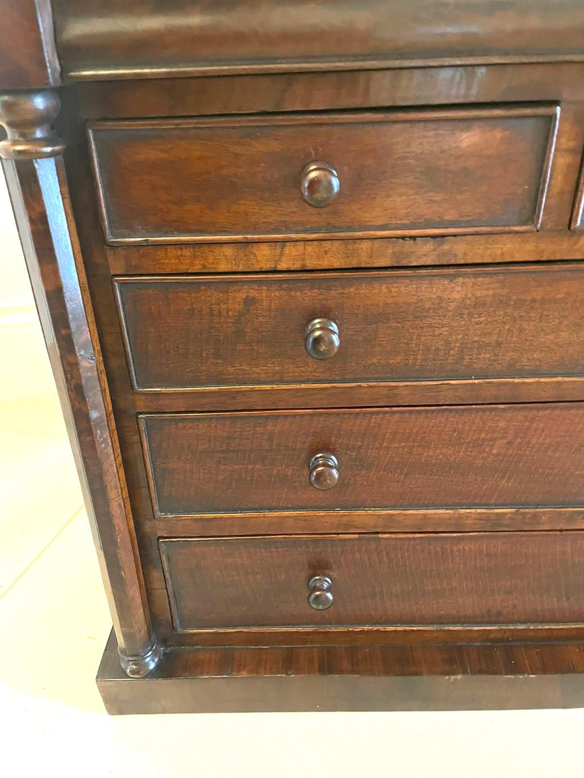 Unusual Antique Victorian Miniature Quality Mahogany Chest of Drawers For Sale 3