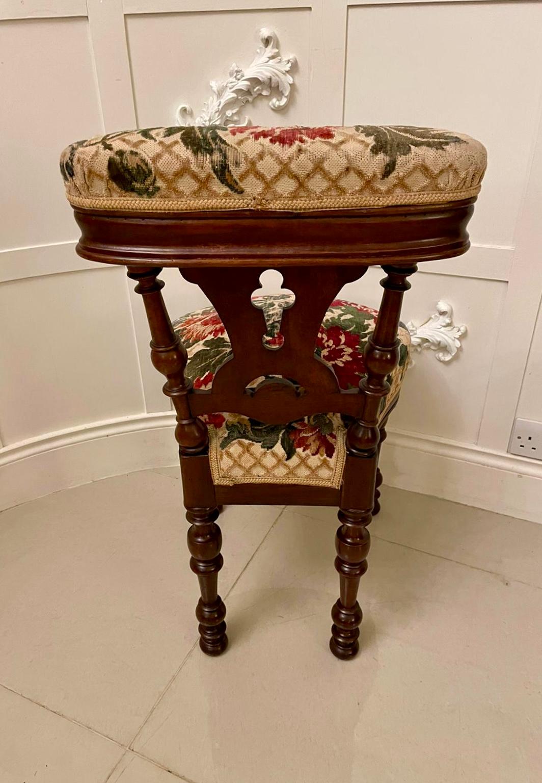 Unusual Antique Victorian Oak Side Chair In Good Condition For Sale In Suffolk, GB