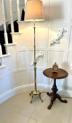 Unusual Antique Victorian Ornate Brass Desk Clock by Seth Thomas