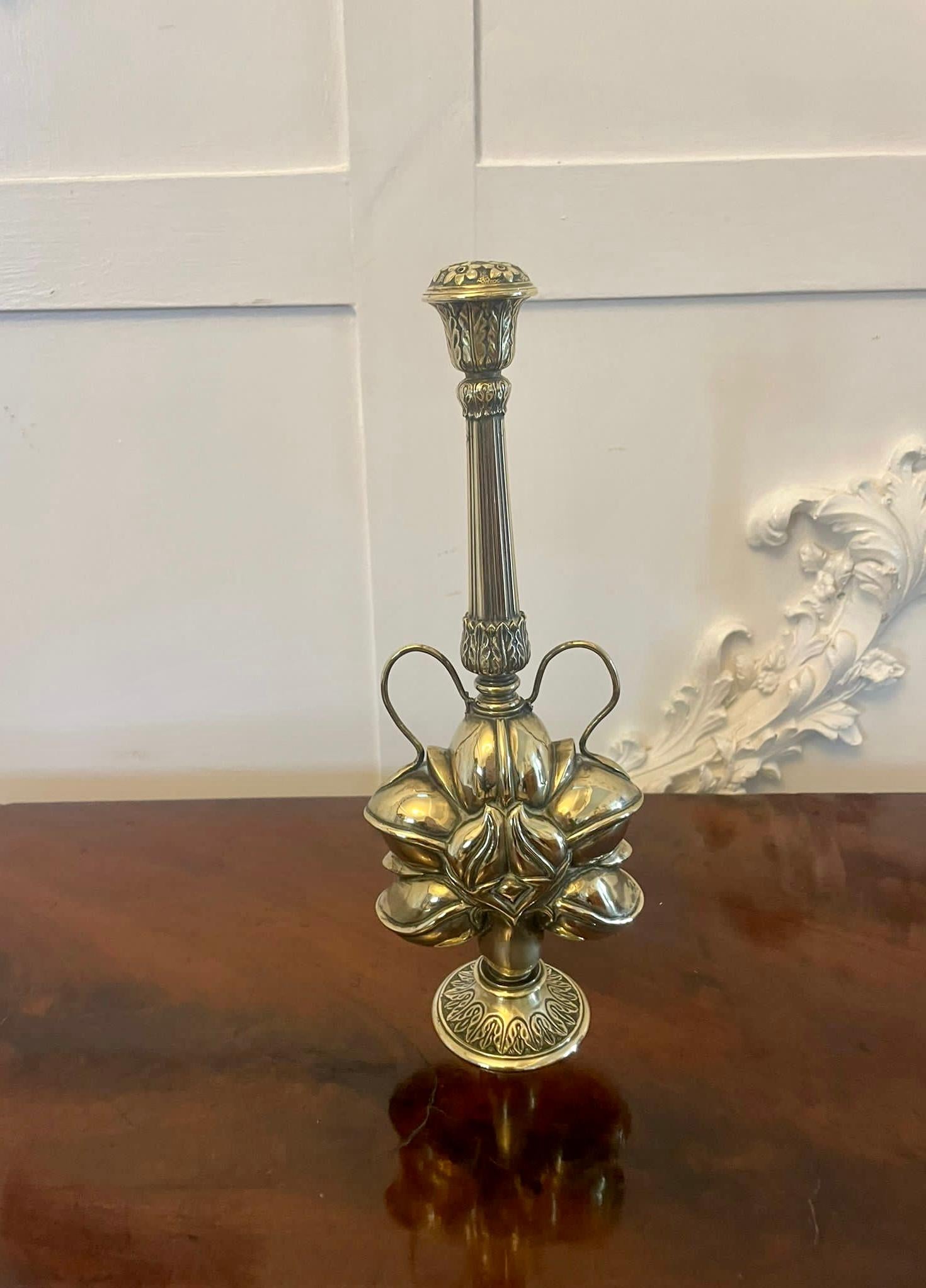 Unusual Antique Victorian Quality Brass Shaker  For Sale 5