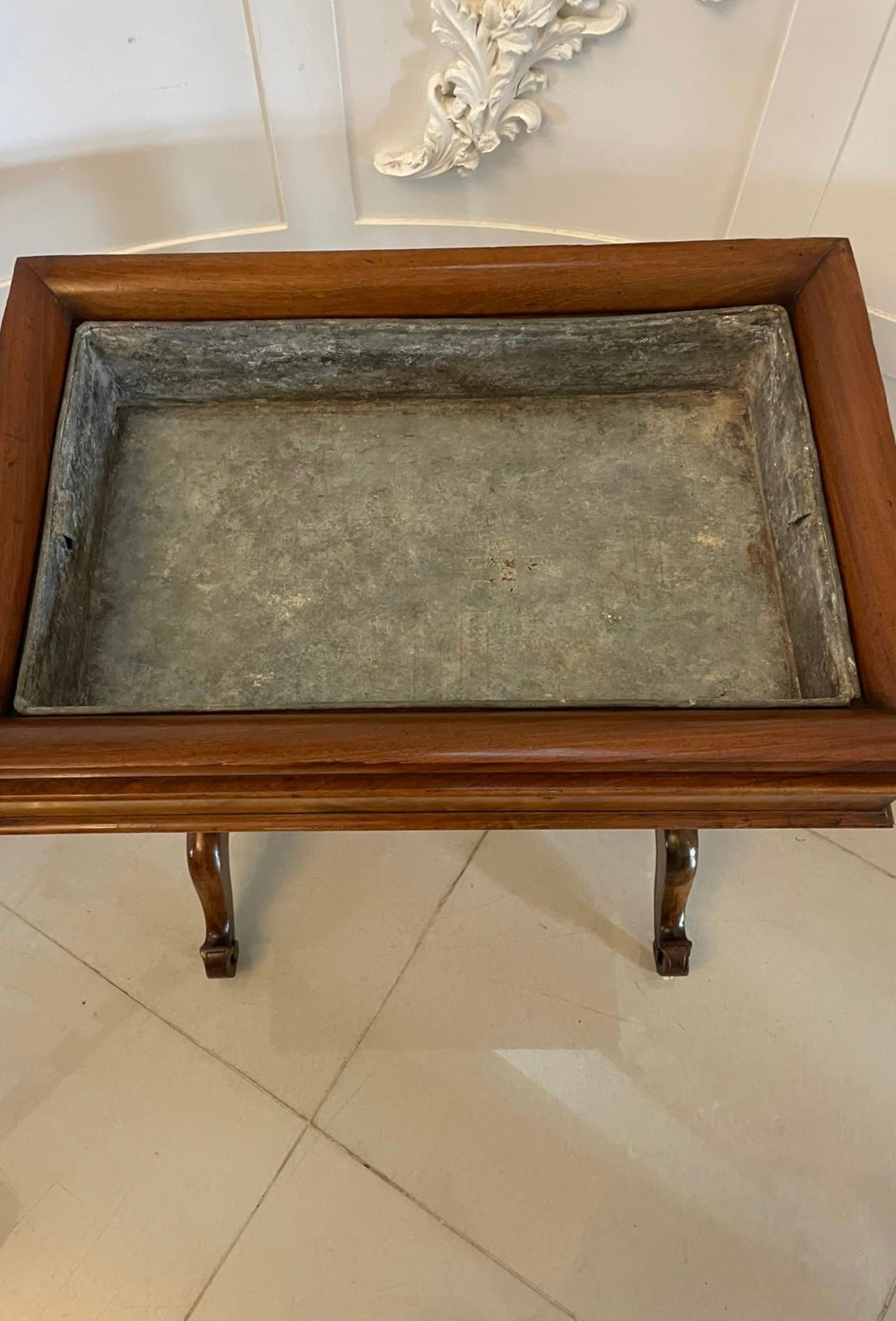 19th Century Unusual Antique Victorian Quality Burr Walnut Jardiniere Table  For Sale