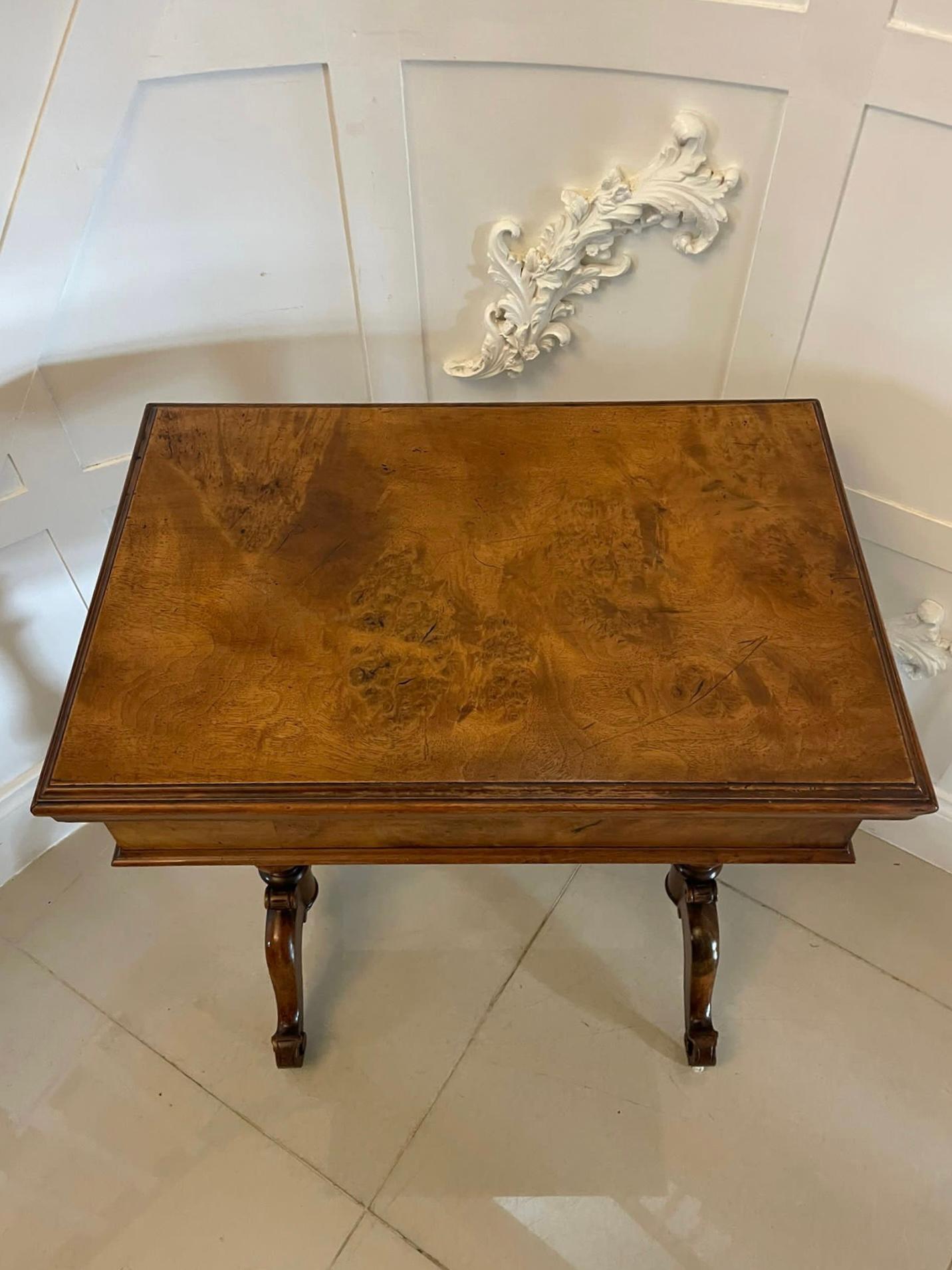 Unusual Antique Victorian Quality Burr Walnut Jardiniere Table  For Sale 3