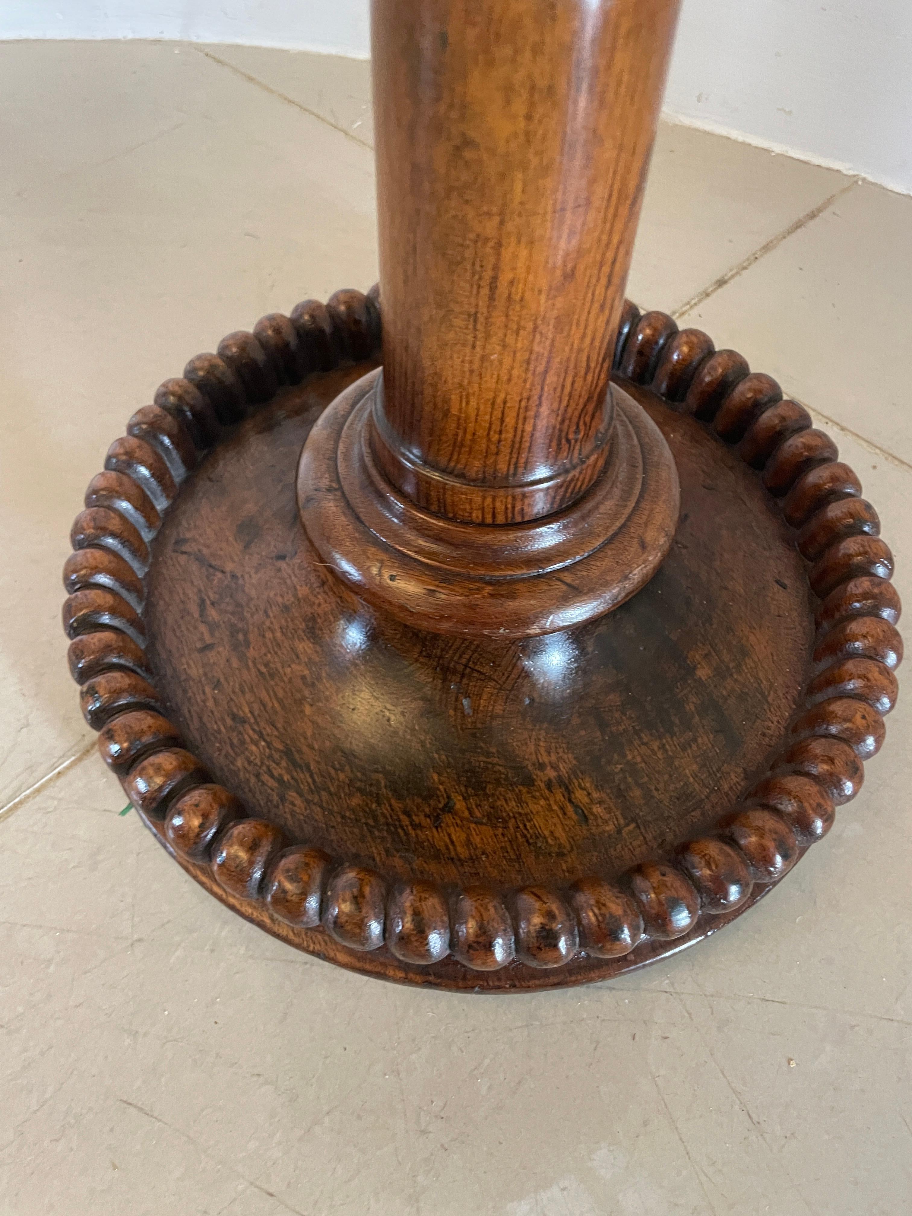 Unusual Antique Victorian Quality Burr Walnut Lamp Table 5