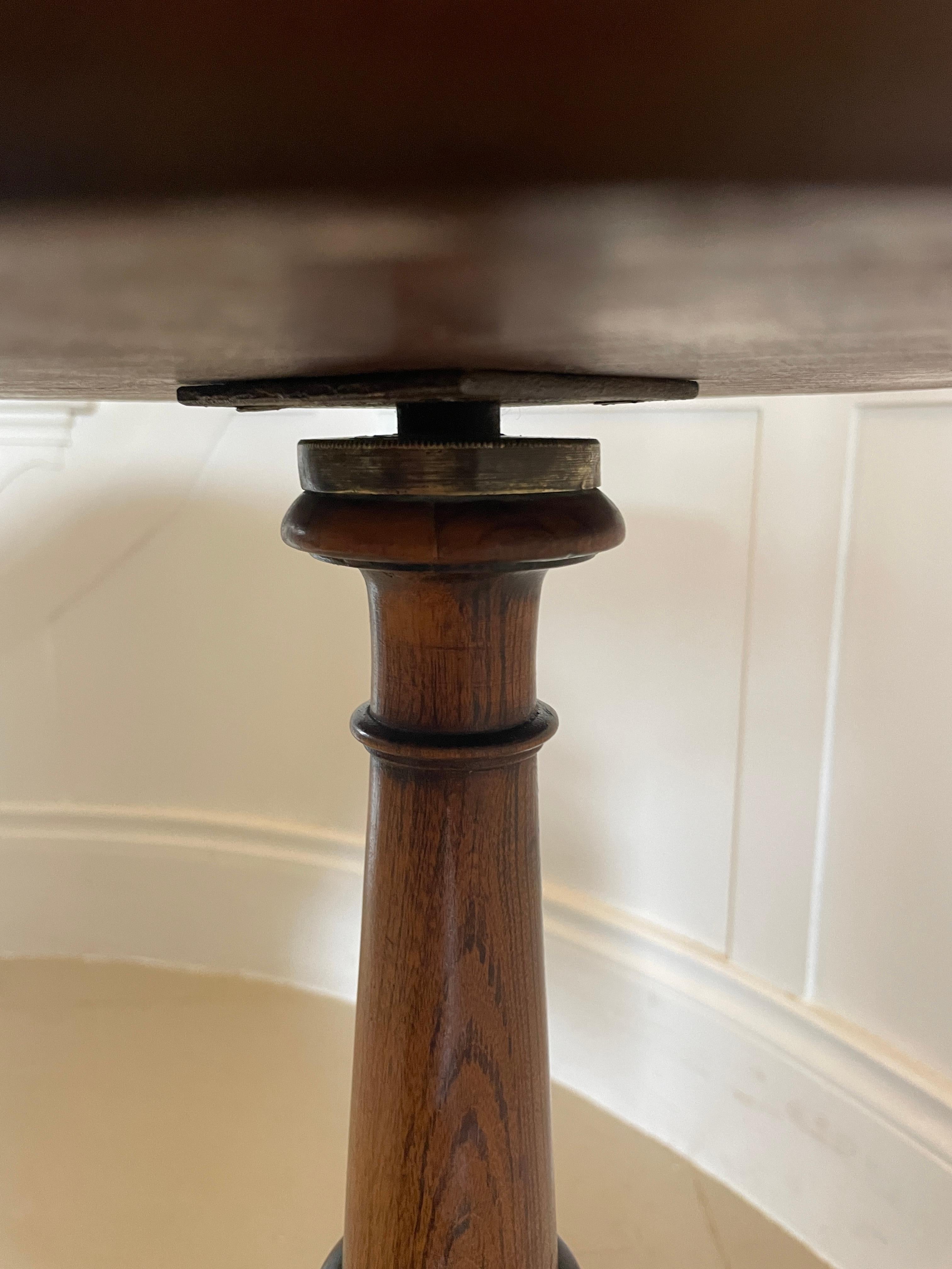 Unusual Antique Victorian Quality Burr Walnut Lamp Table 1