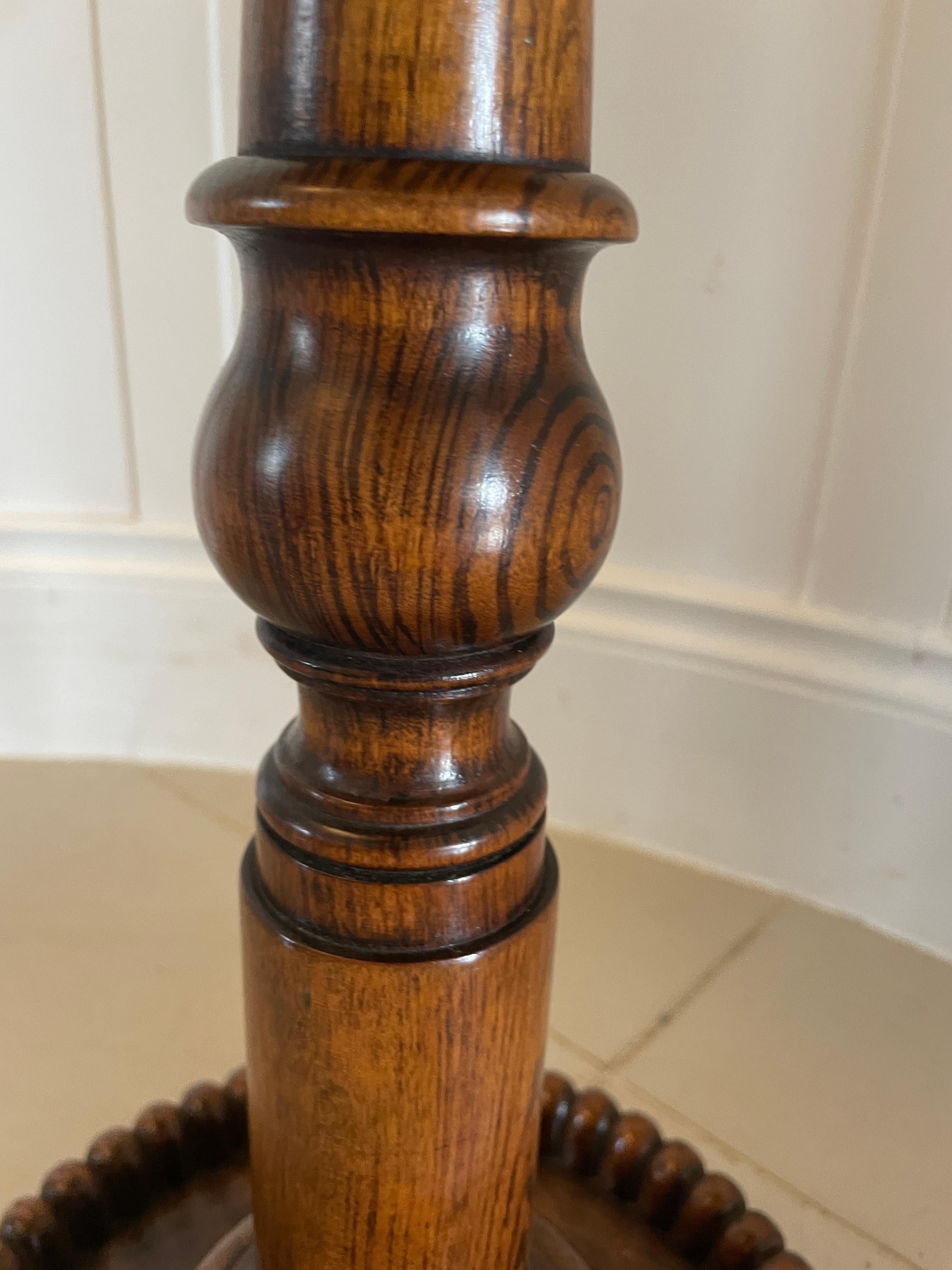 Unusual Antique Victorian Quality Burr Walnut Lamp Table 2