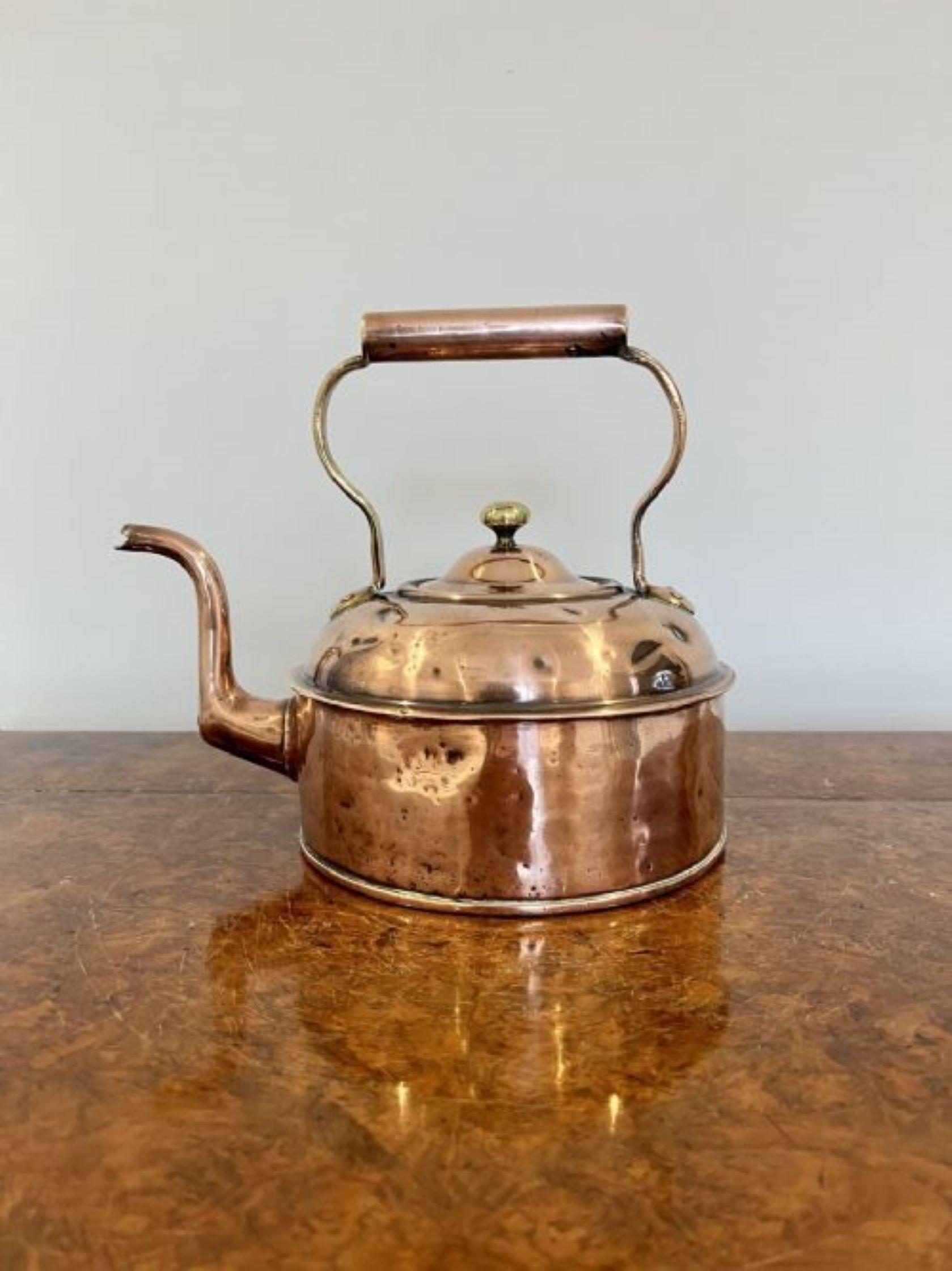 Unusual antique Victorian quality copper kettle For Sale at 1stDibs