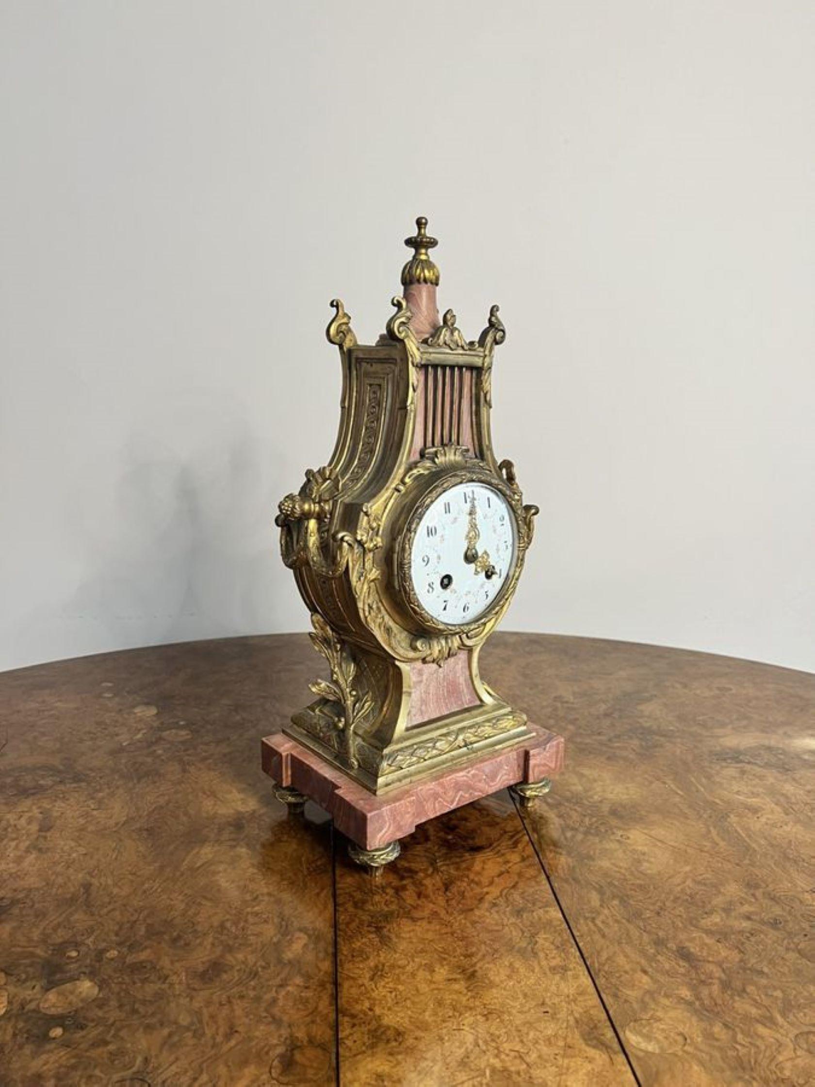 Unusual antique Victorian quality French mantle clock  For Sale 4