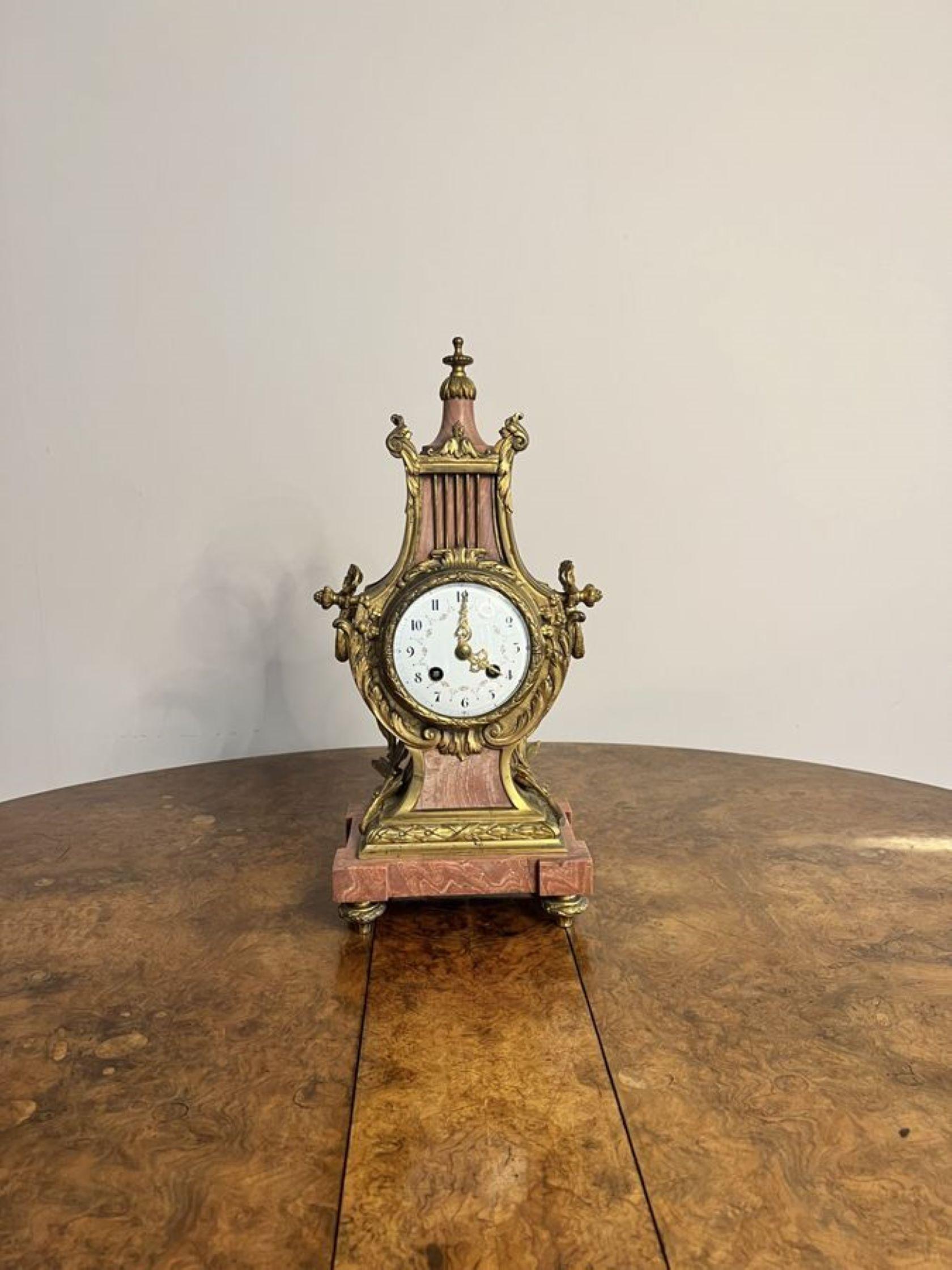 Début de l'époque victorienne Inhabituelle horloge de cheminée française ancienne de qualité victorienne  en vente