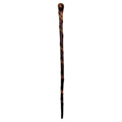 Unusual Used Victorian quality hardwood walking stick 