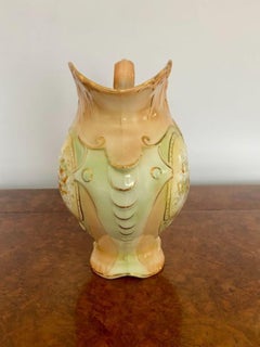 Unusual Antique Victorian Quality Jug And Bowl