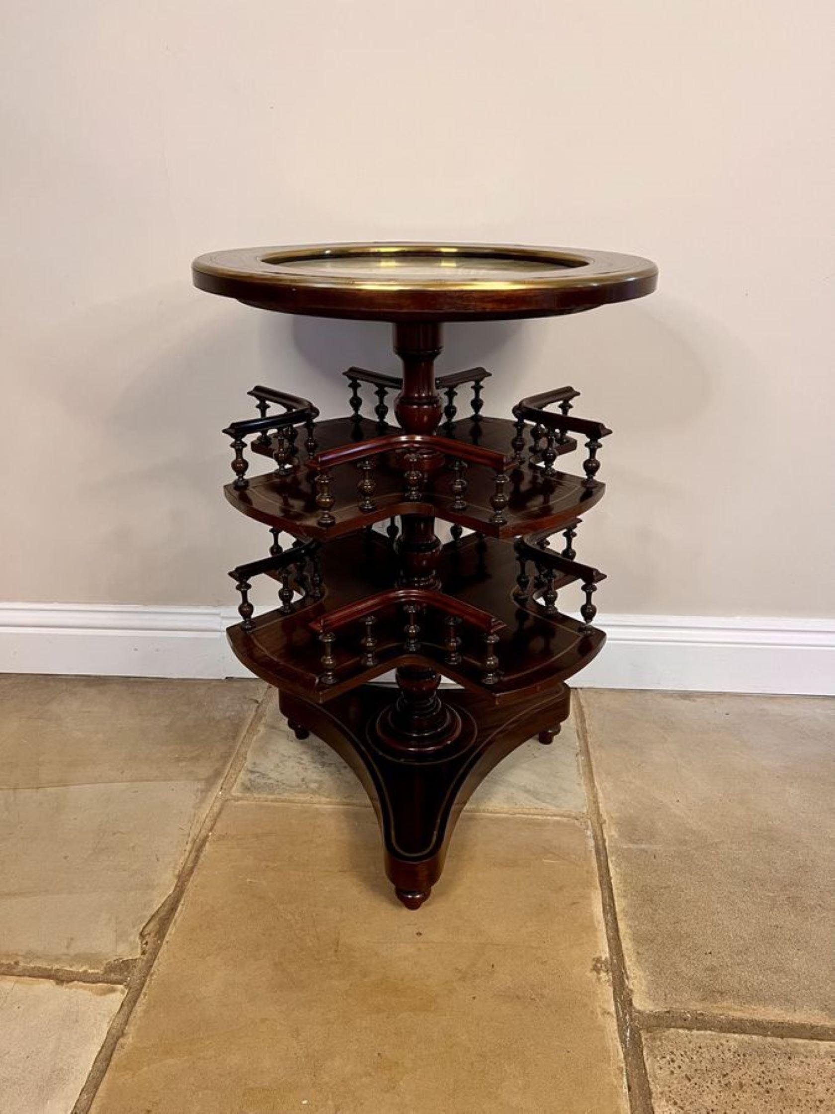 Unusual antique Victorian quality marble top revolving book table In Good Condition For Sale In Ipswich, GB