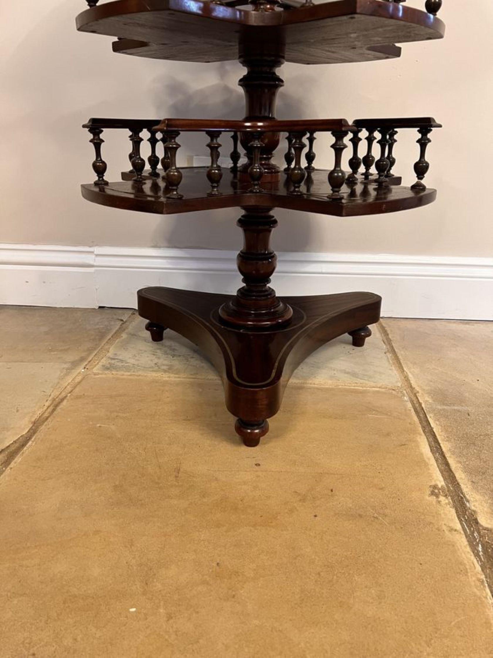 19th Century Unusual antique Victorian quality marble top revolving book table For Sale