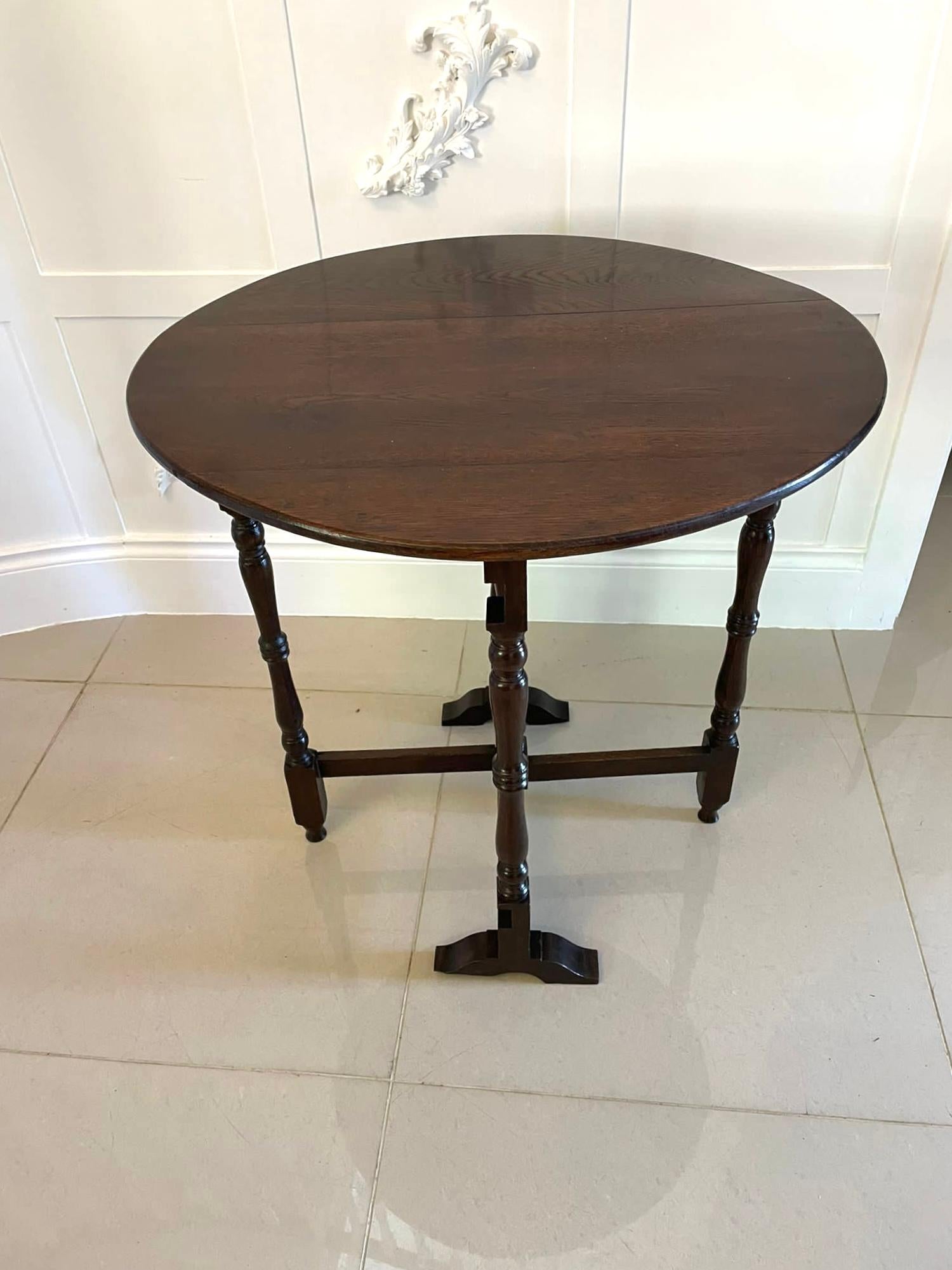 Unusual Antique Victorian Quality Oak Coaching Table For Sale 3