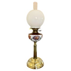 Unusual antique Victorian quality oil lamp