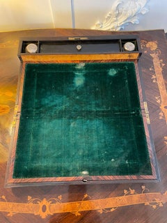Unusual Antique Victorian Quality Rosewood Writing Box