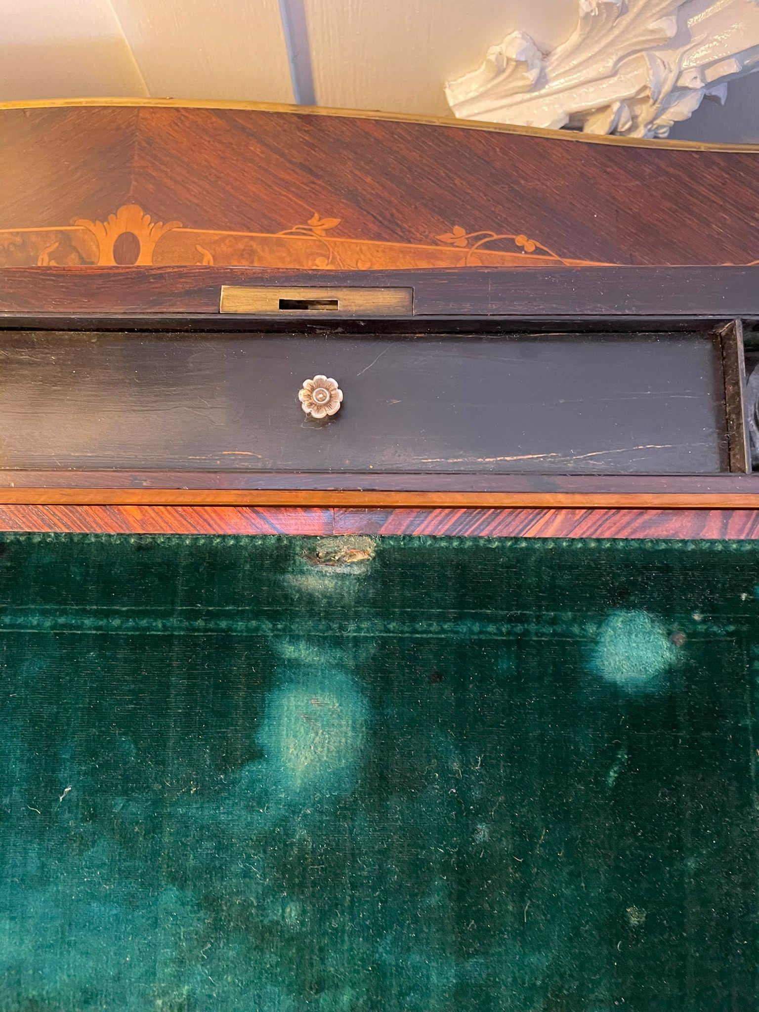 Ungewöhnliche antike viktorianische Qualität Palisander Schreibbox (Englisch) im Angebot