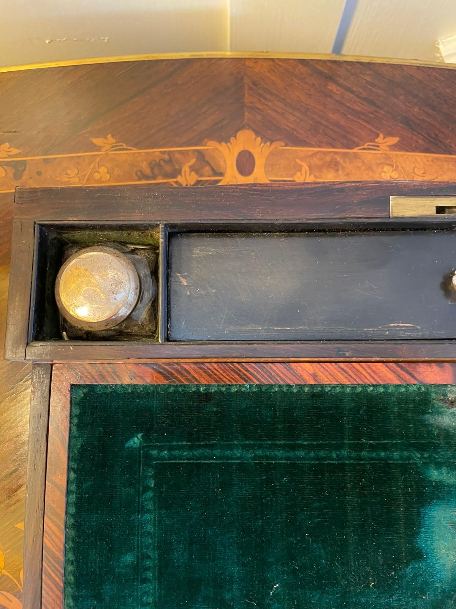 Ungewöhnliche antike viktorianische Qualität Palisander Schreibbox (Rosenholz) im Angebot