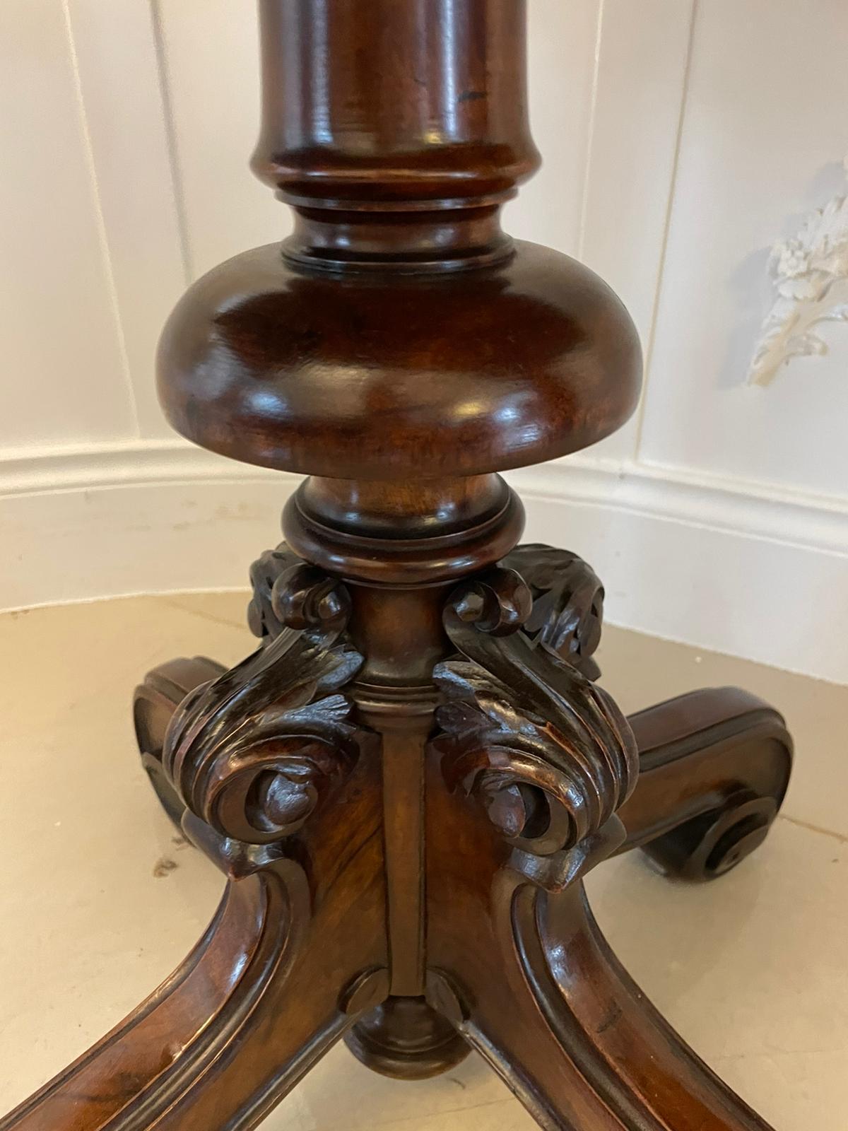 19th Century Unusual Antique Victorian Walnut Card/Side Table For Sale