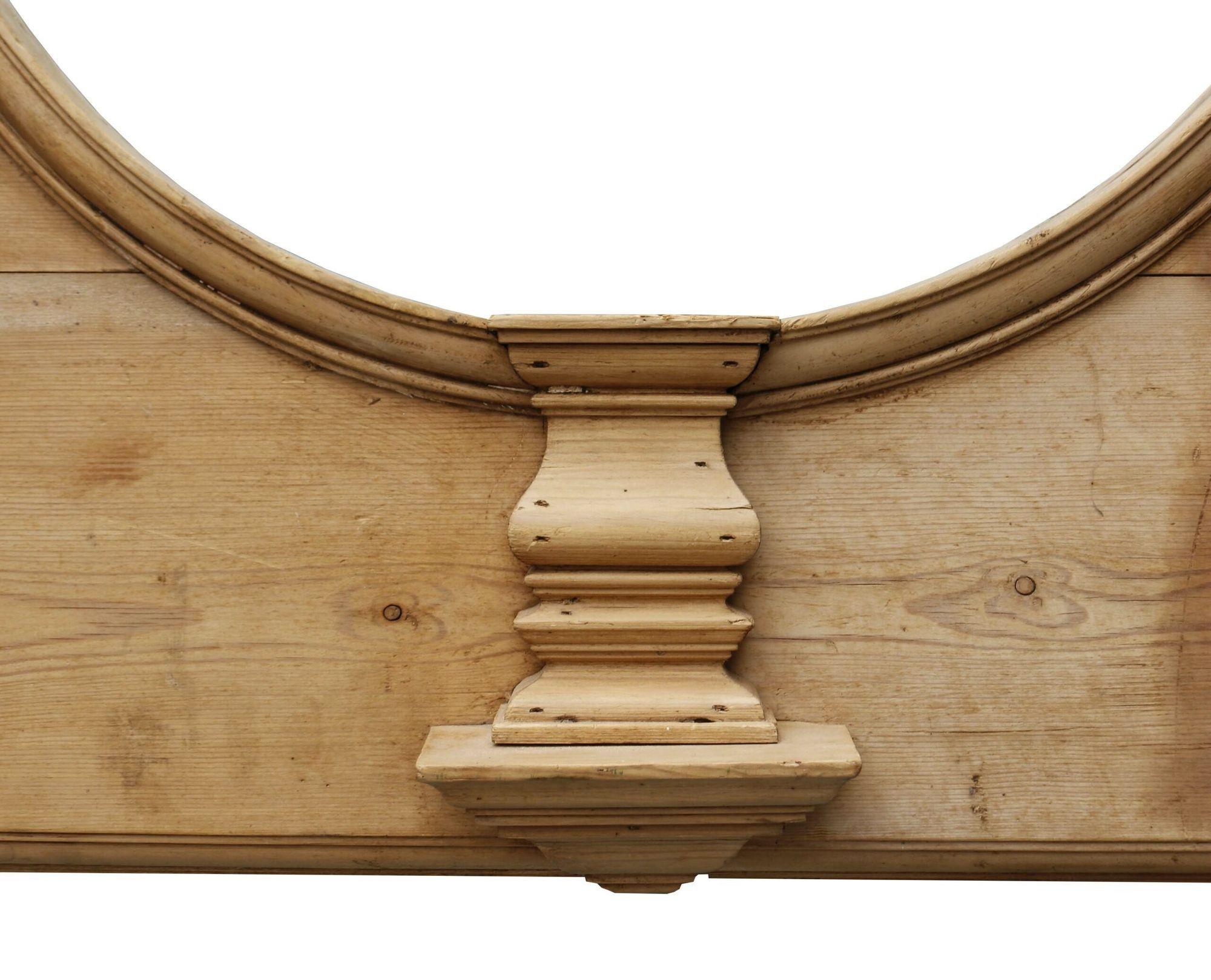 19th Century Unusual Antique Wooden Fire Mantel For Sale
