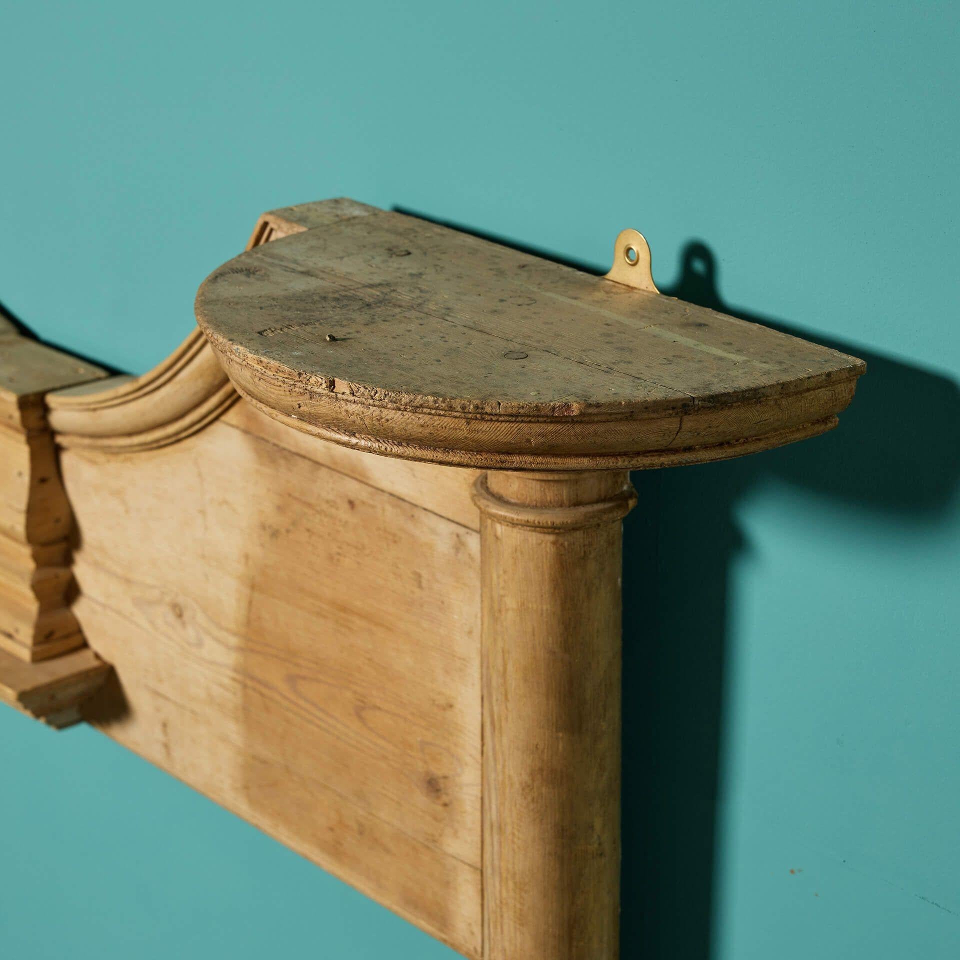 Unusual Antique Wooden Fire Mantel For Sale 1