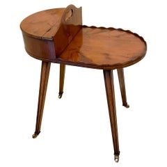 Unusual Antique Yew Wood Cutlery Table