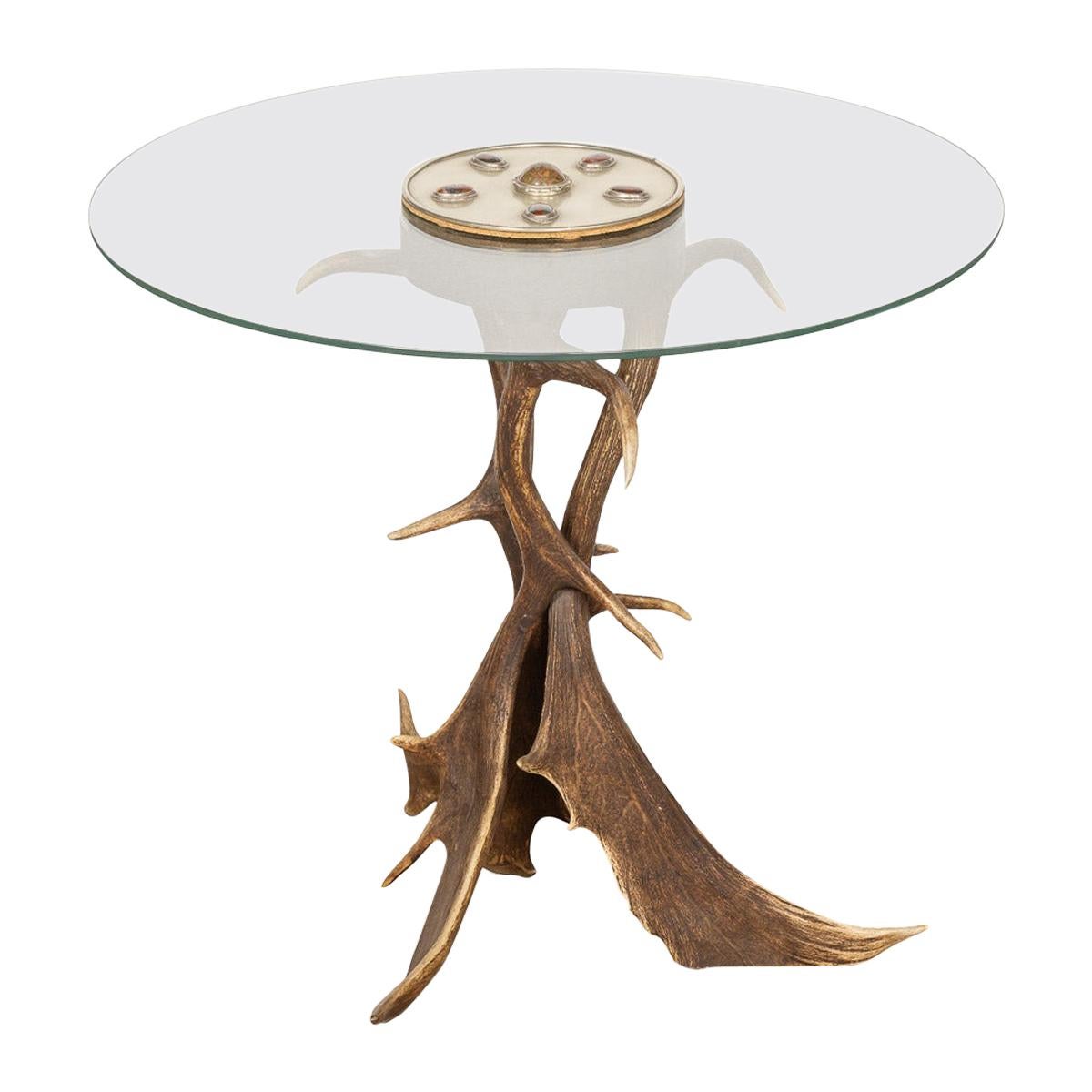 Unusual Antler Horn Side Table by Anthony Redmile, London, circa 1970