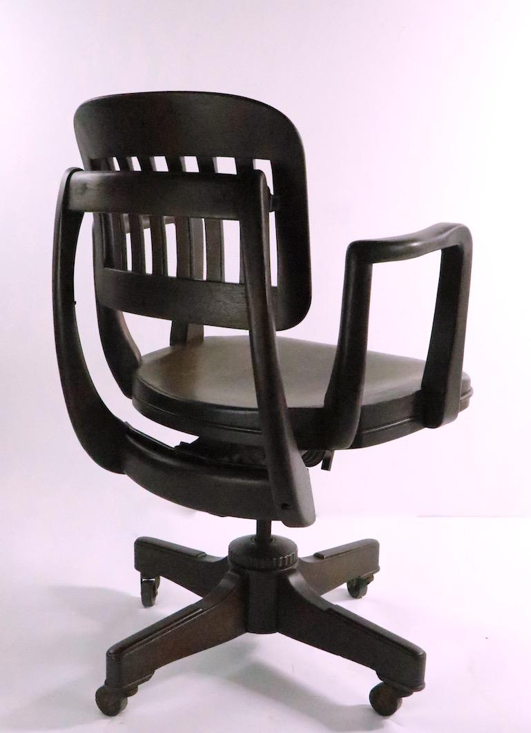 Unusual Architectural Swivel Desk Chair by Gunlocke 2