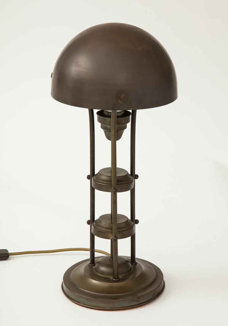 Unusual Art Deco Bronze Lamp For Sale at 1stDibs