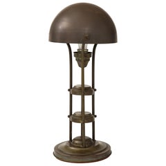 Ungewöhnliche Art-Déco-Bronze-Lampe