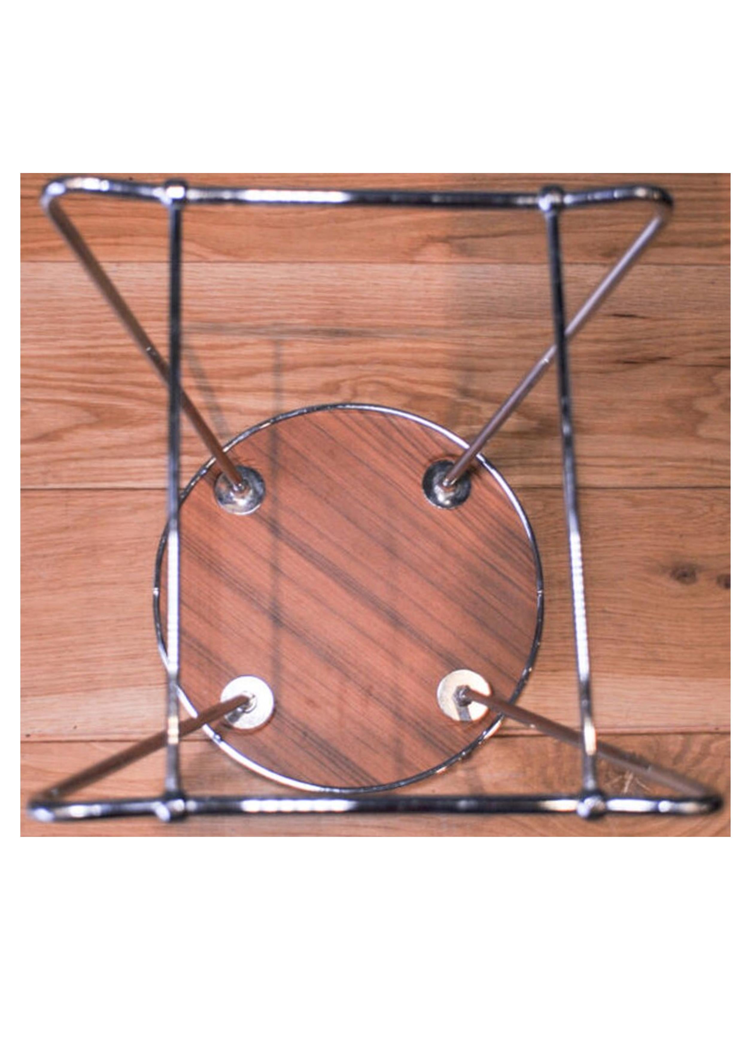 Early 20th Century Unusual Art Deco Chrome Champagne Cork Shaped Stool 1920's For Sale