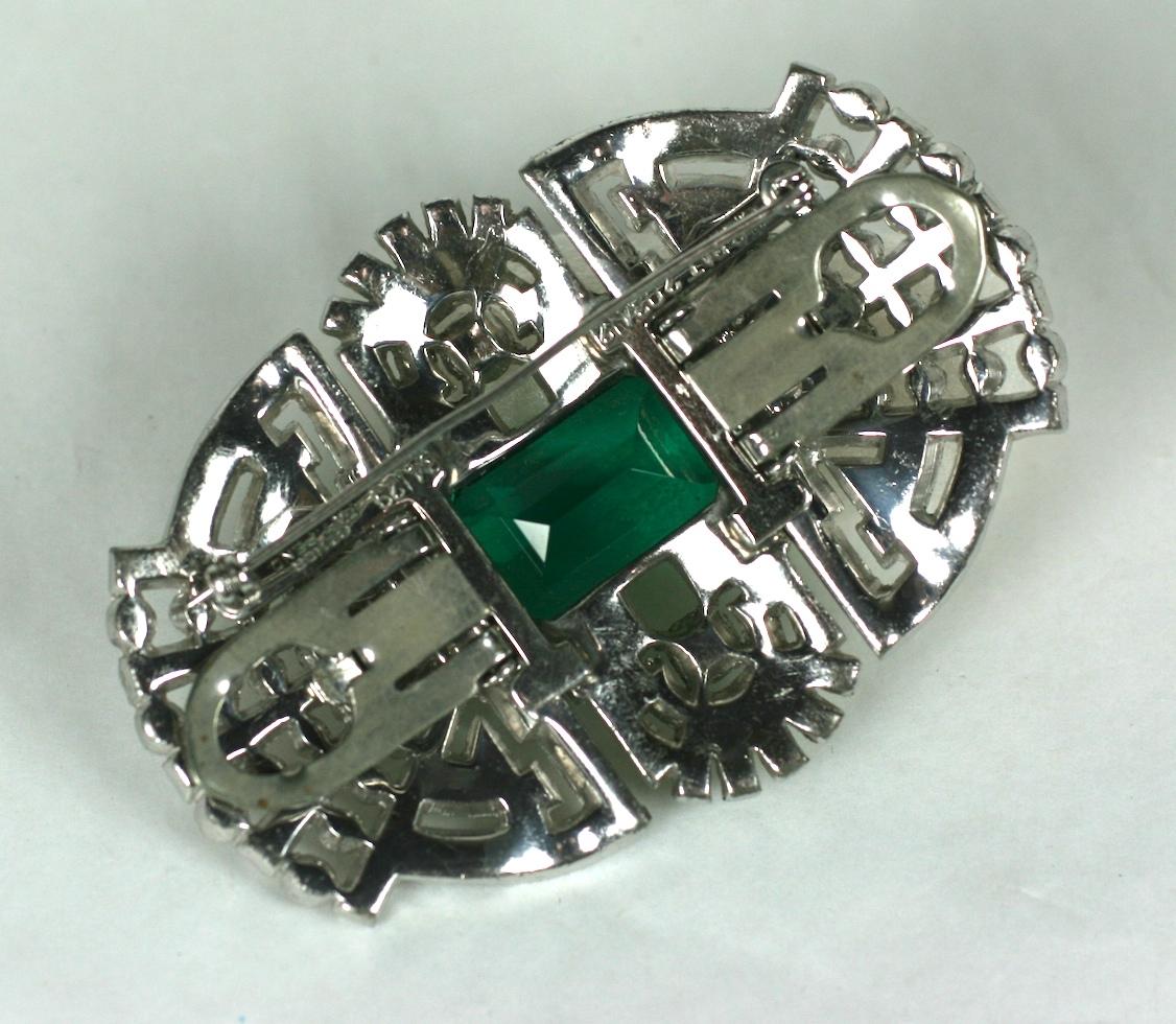 Unusual Art Deco Duette Brooch In Excellent Condition In New York, NY