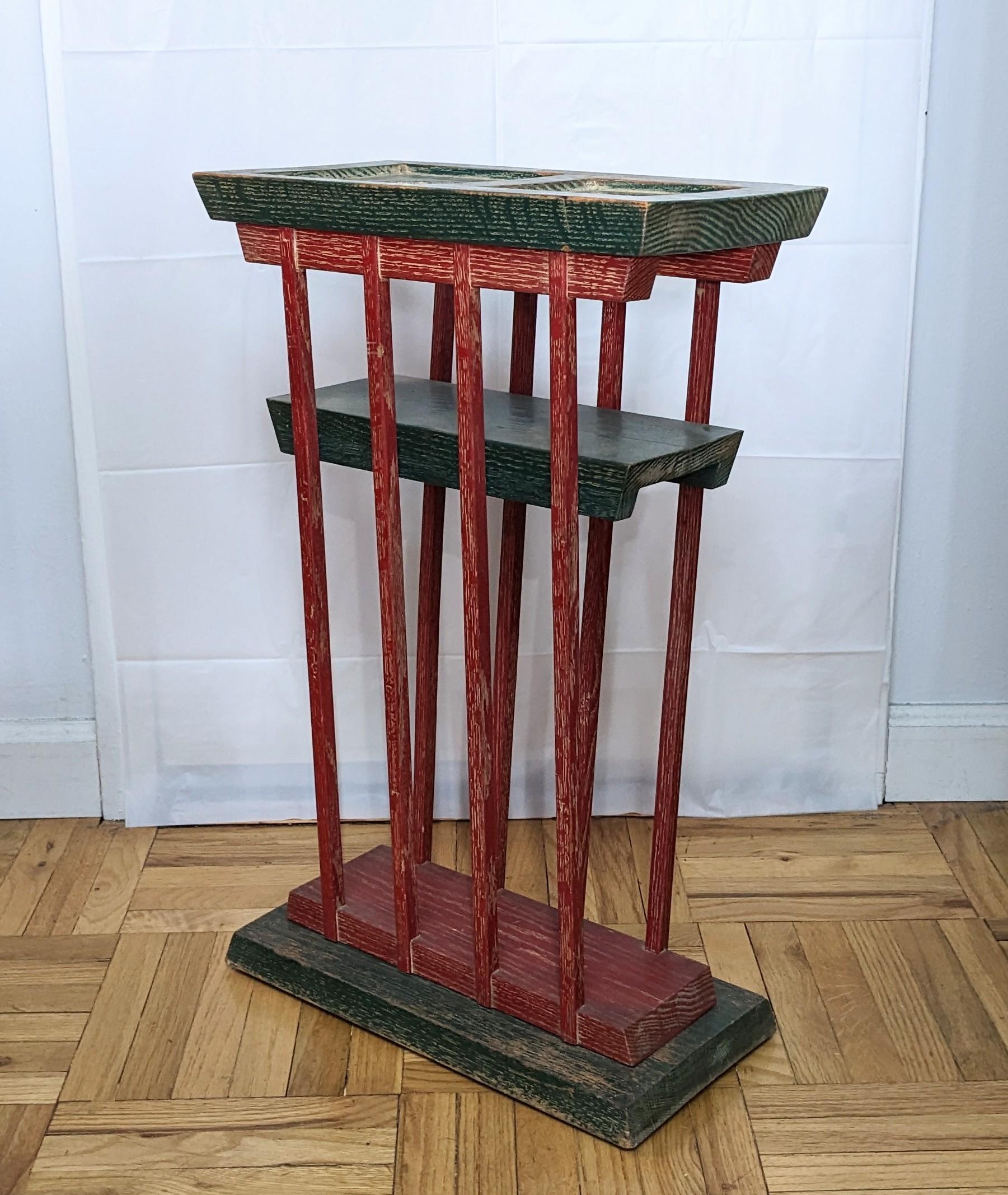 Mid-20th Century Unusual Art Deco Limed Smoking / Planter Stand For Sale