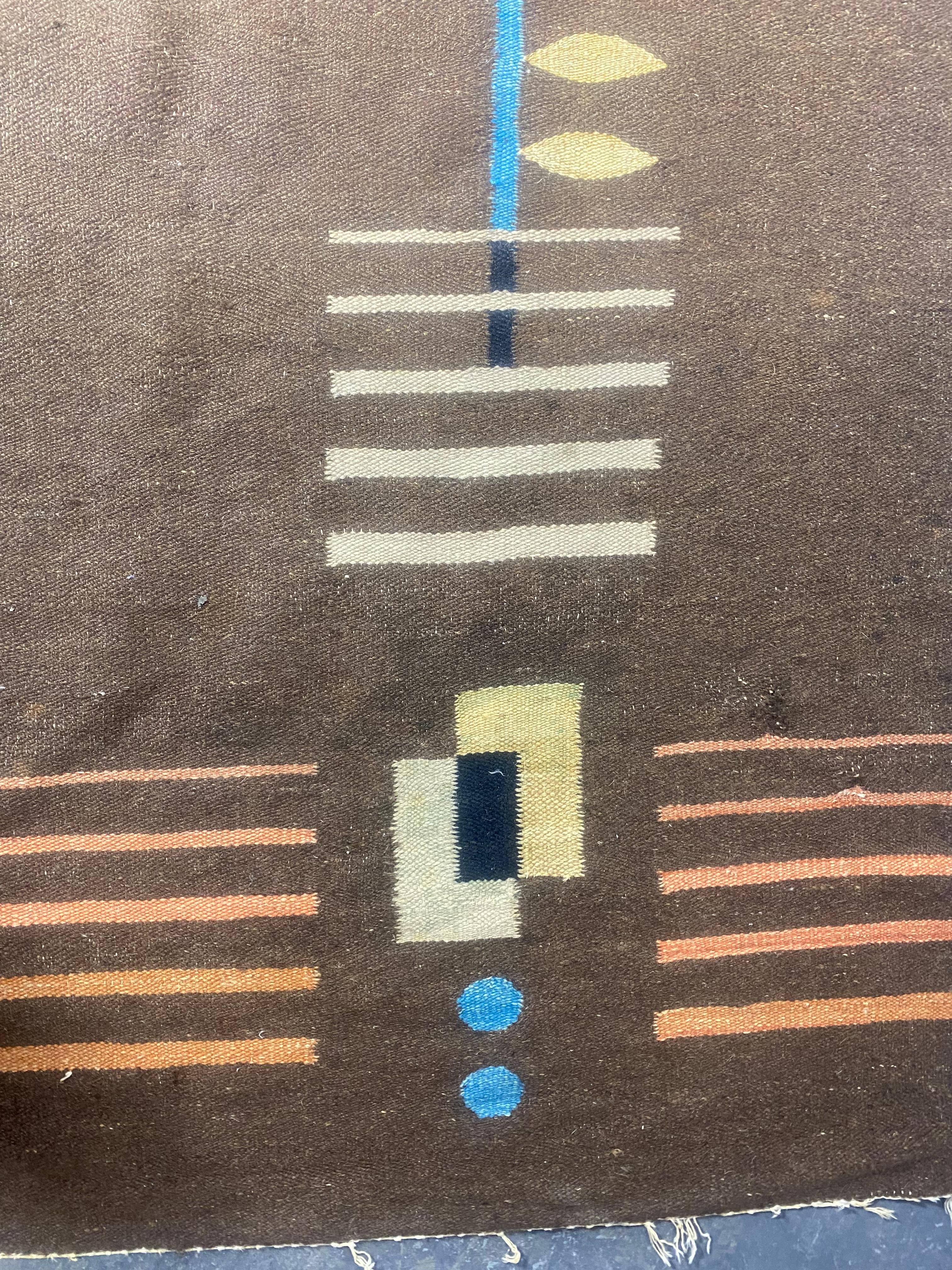 Belgian Unusual Art dECO / Modernist  geometric abstract  rug , carpet For Sale