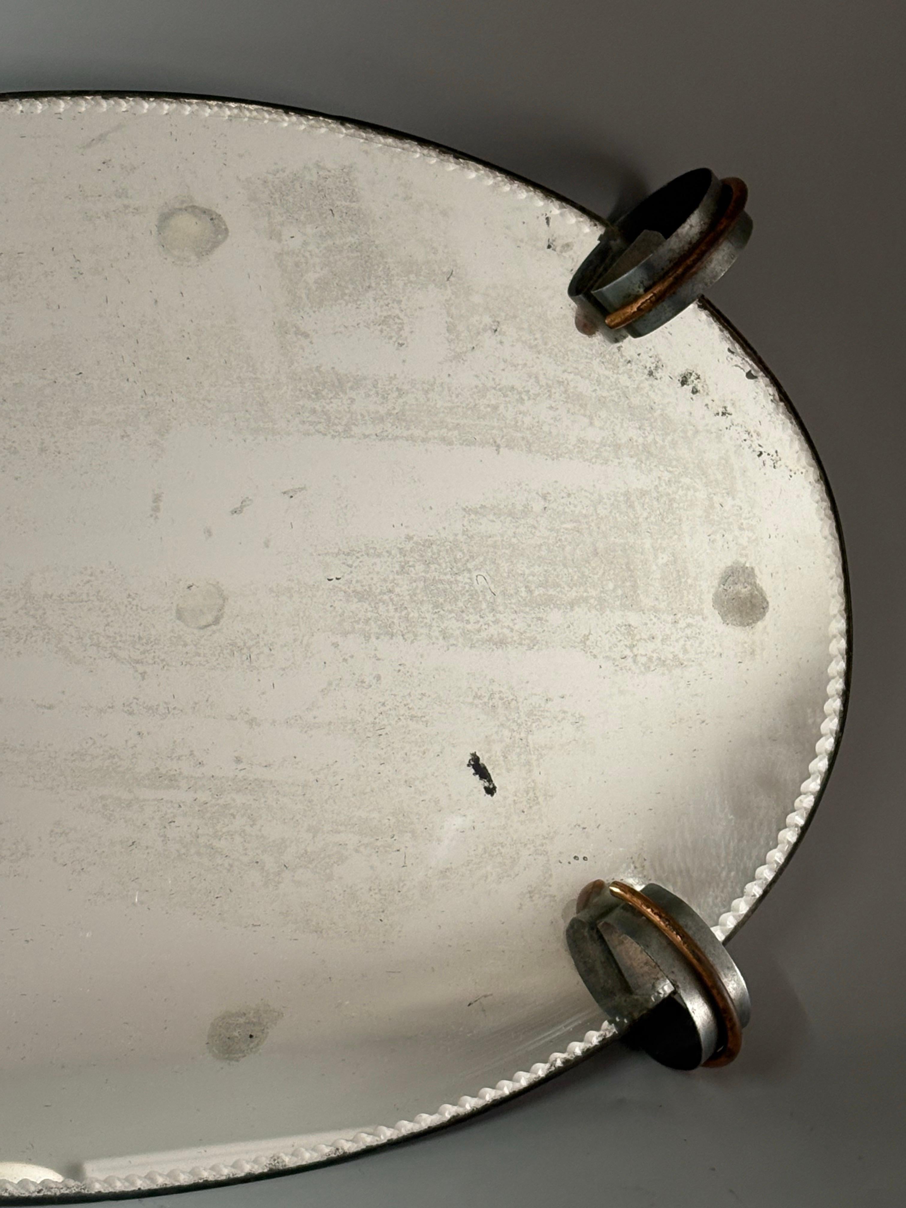 Unusual Art Deco period Surtout-de-table / mirrored plateau/ centerpiece en venta 2