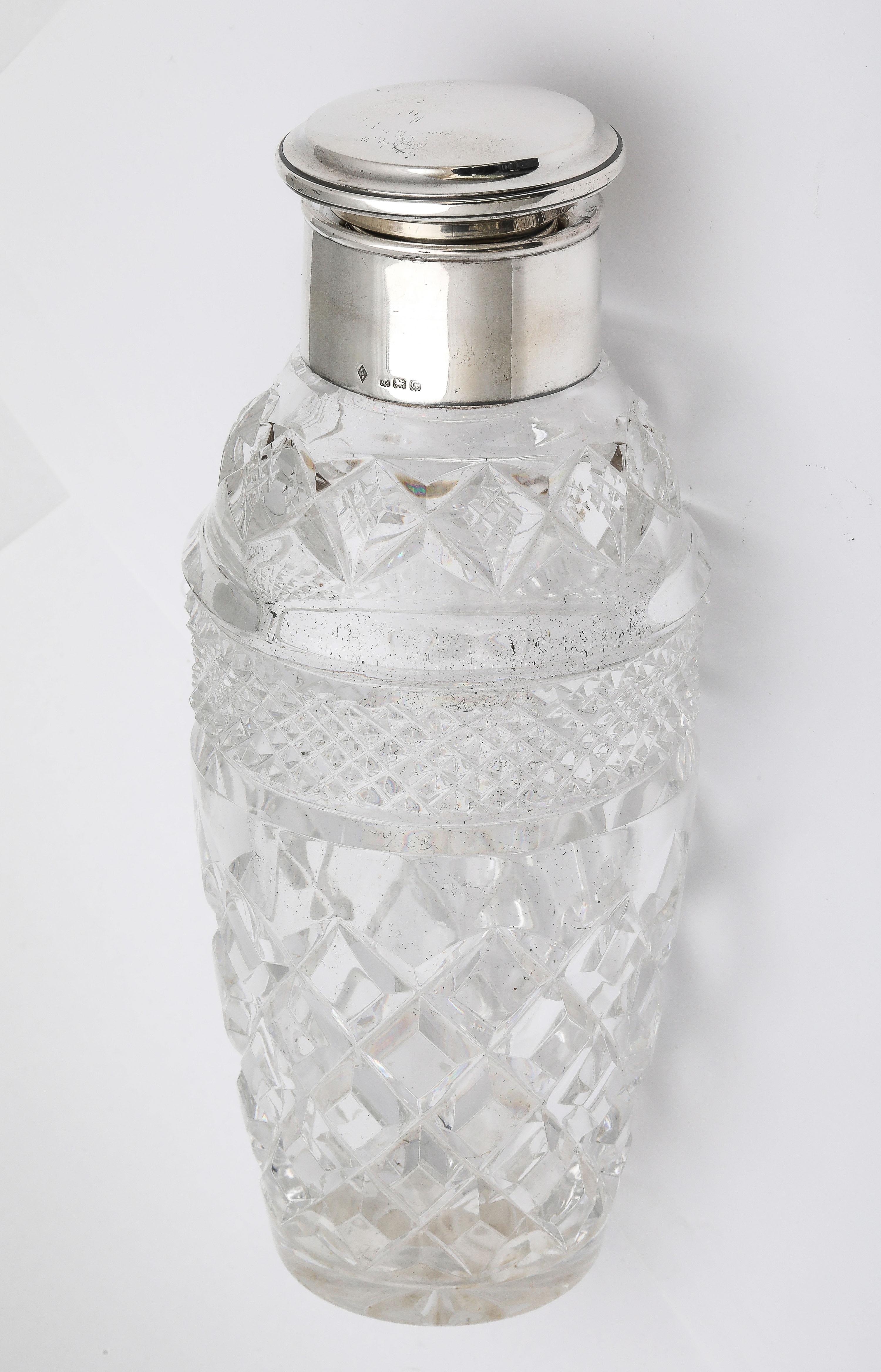 Unusual Art Deco Sterling Silver-Mounted Cocktail Shaker For Sale 13