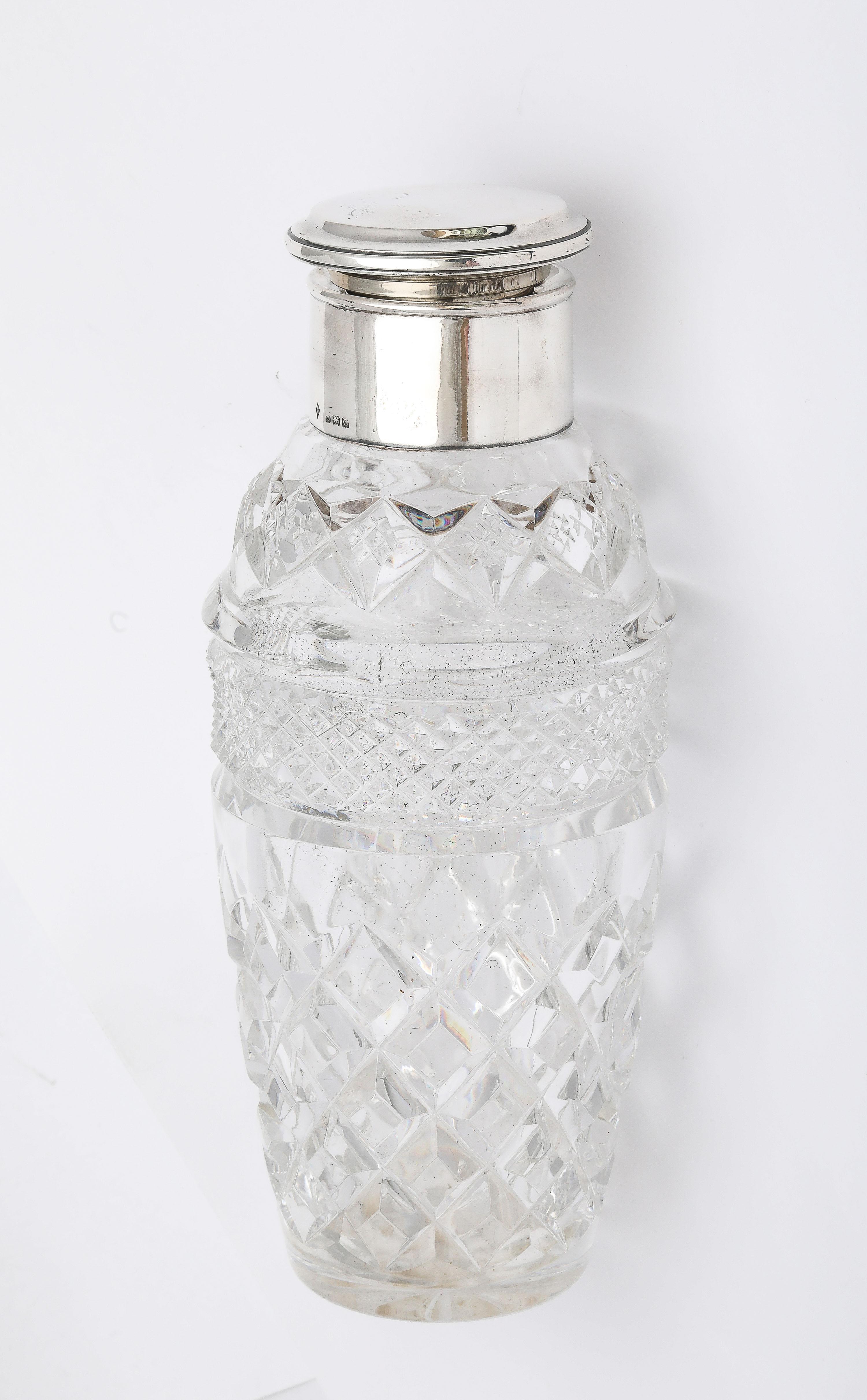 Unusual Art Deco Sterling Silver-Mounted Cocktail Shaker For Sale 14