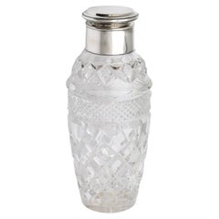 Unusual Art Deco Sterling Silver-Mounted Cocktail Shaker