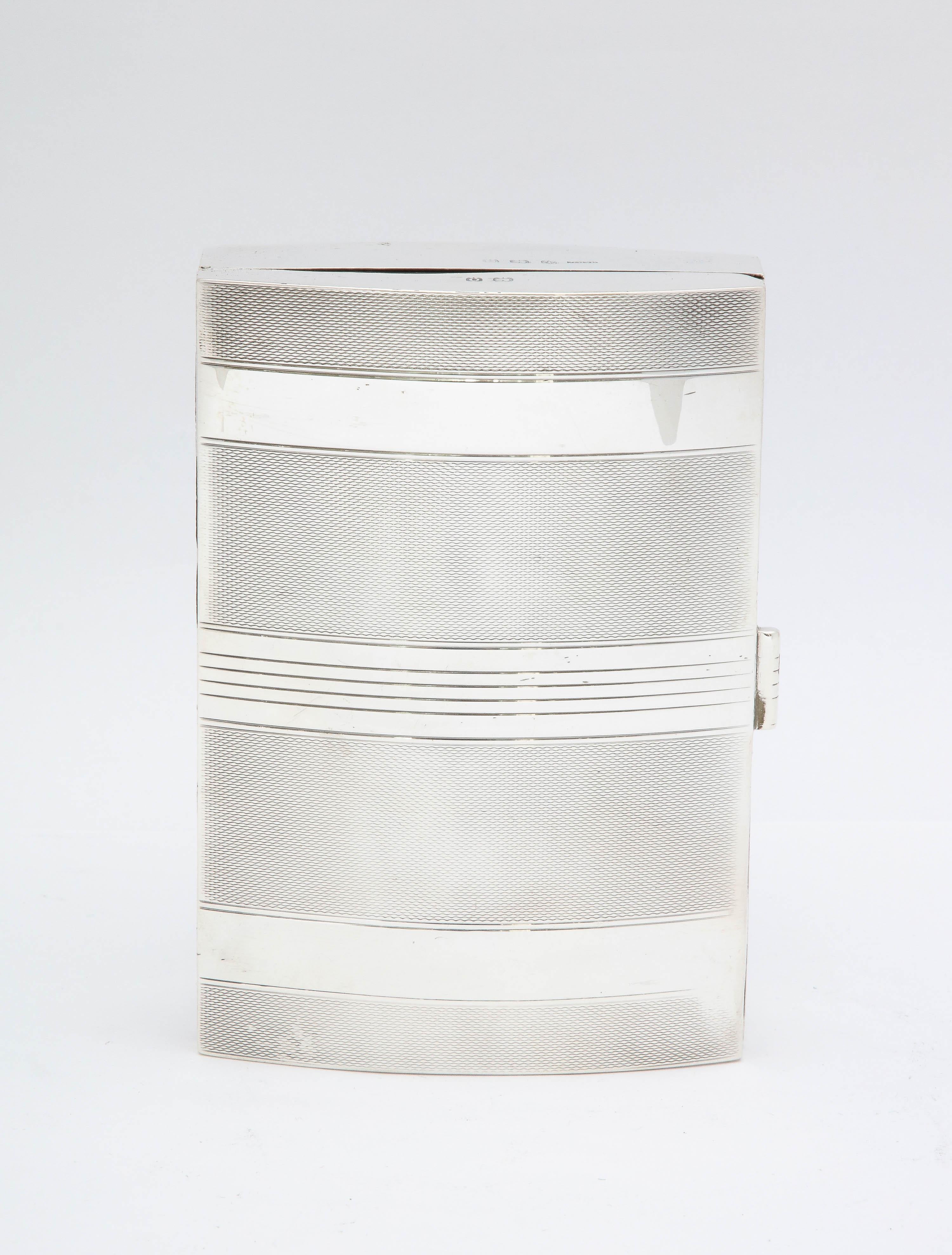 Mid-20th Century Unusual Art Deco Sterling Silver Table Box With Hinged Lid For Sale