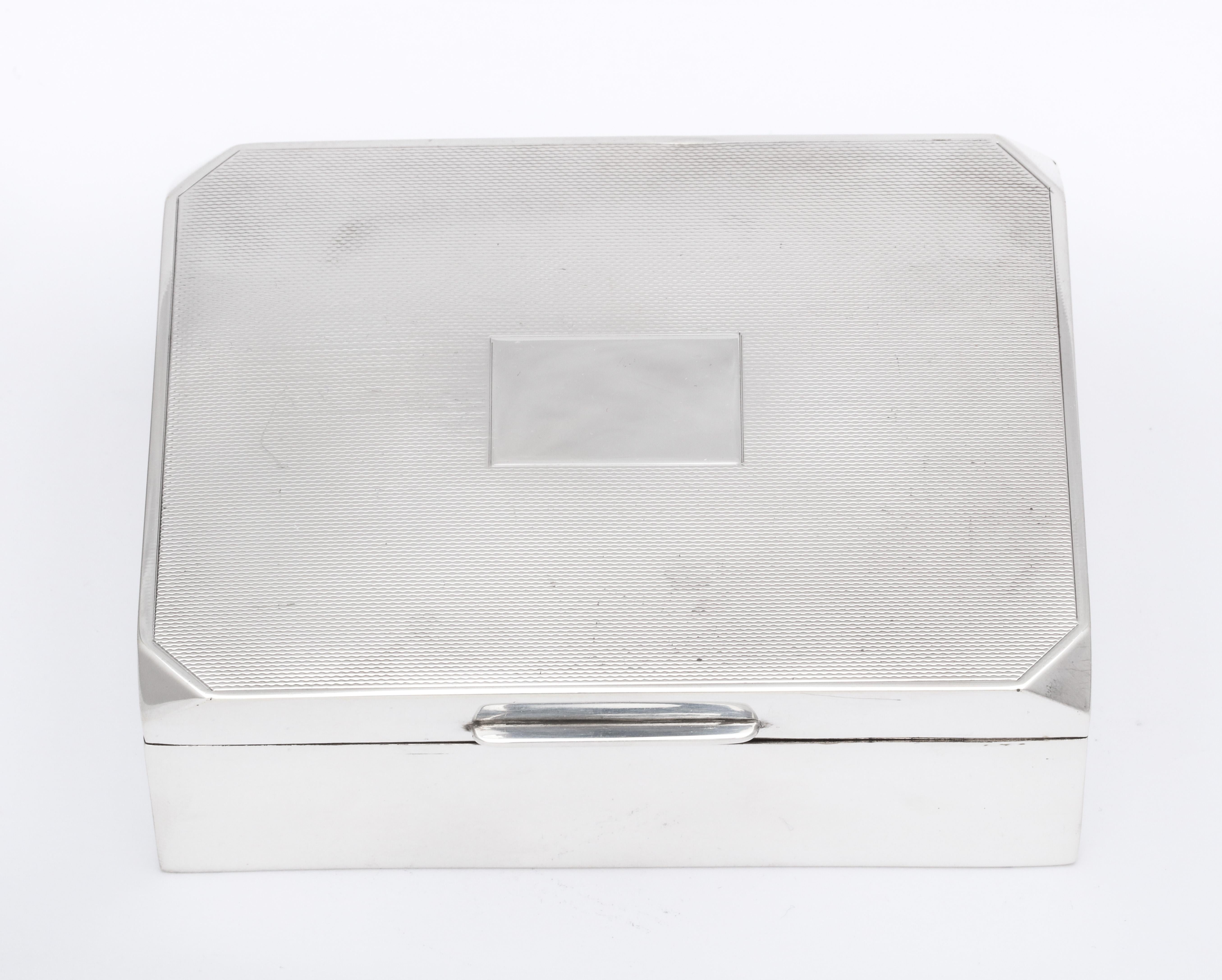 Unusual Art Deco Style Sterling Silver Table Box with Hinged Lid 7