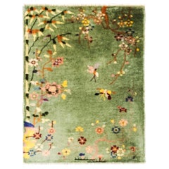 Unusual Art Deco Tree of Life Chinese Rug