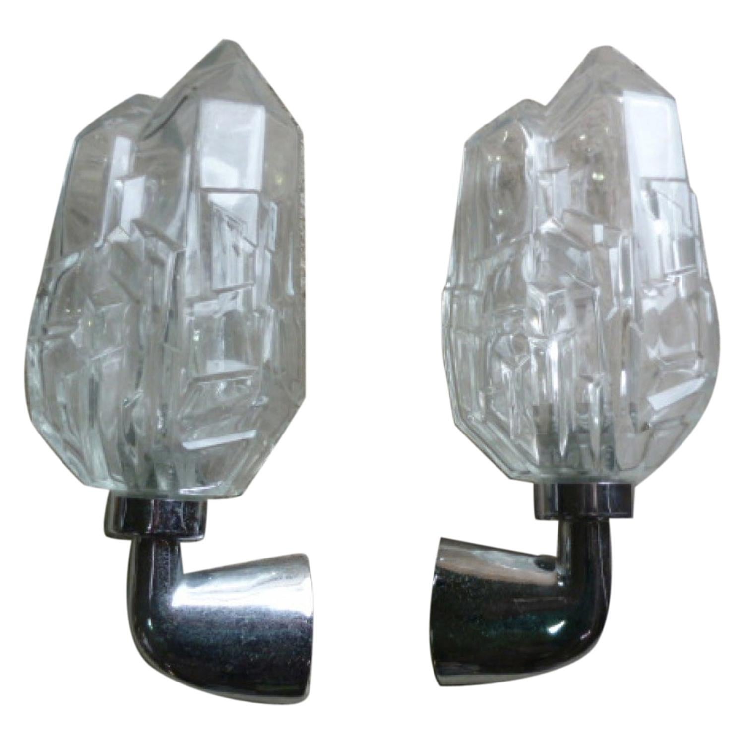 Unusual Art Deco Wall Lights, 20th Century For Sale
