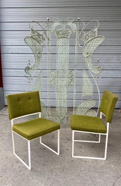 Unusual Art Nouveau Style 3 Panel Decorative Wrought Iron Screen/Divider