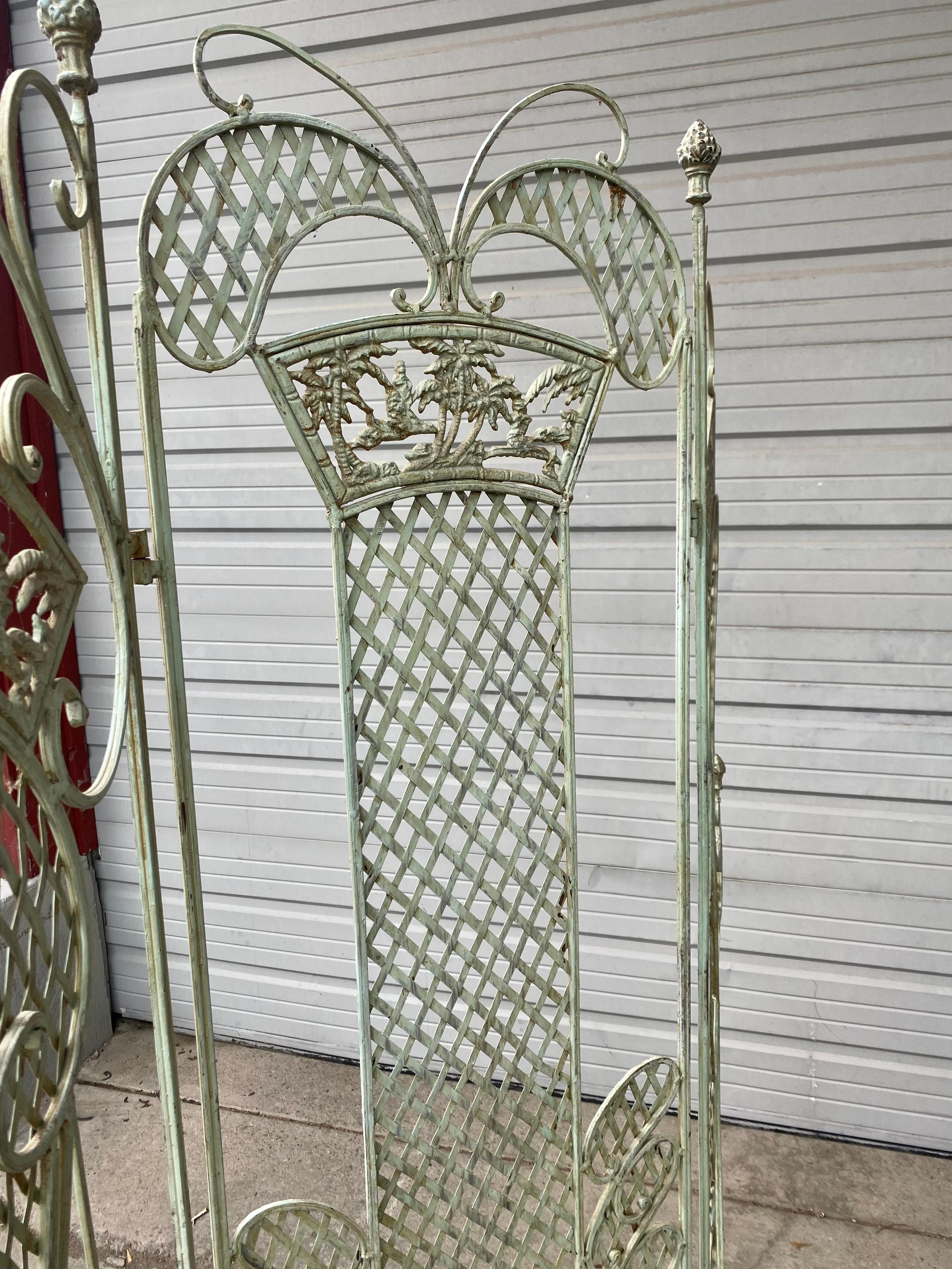 vintage wrought iron room divider