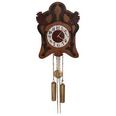 Unusual Art Nouveau Wall Clock