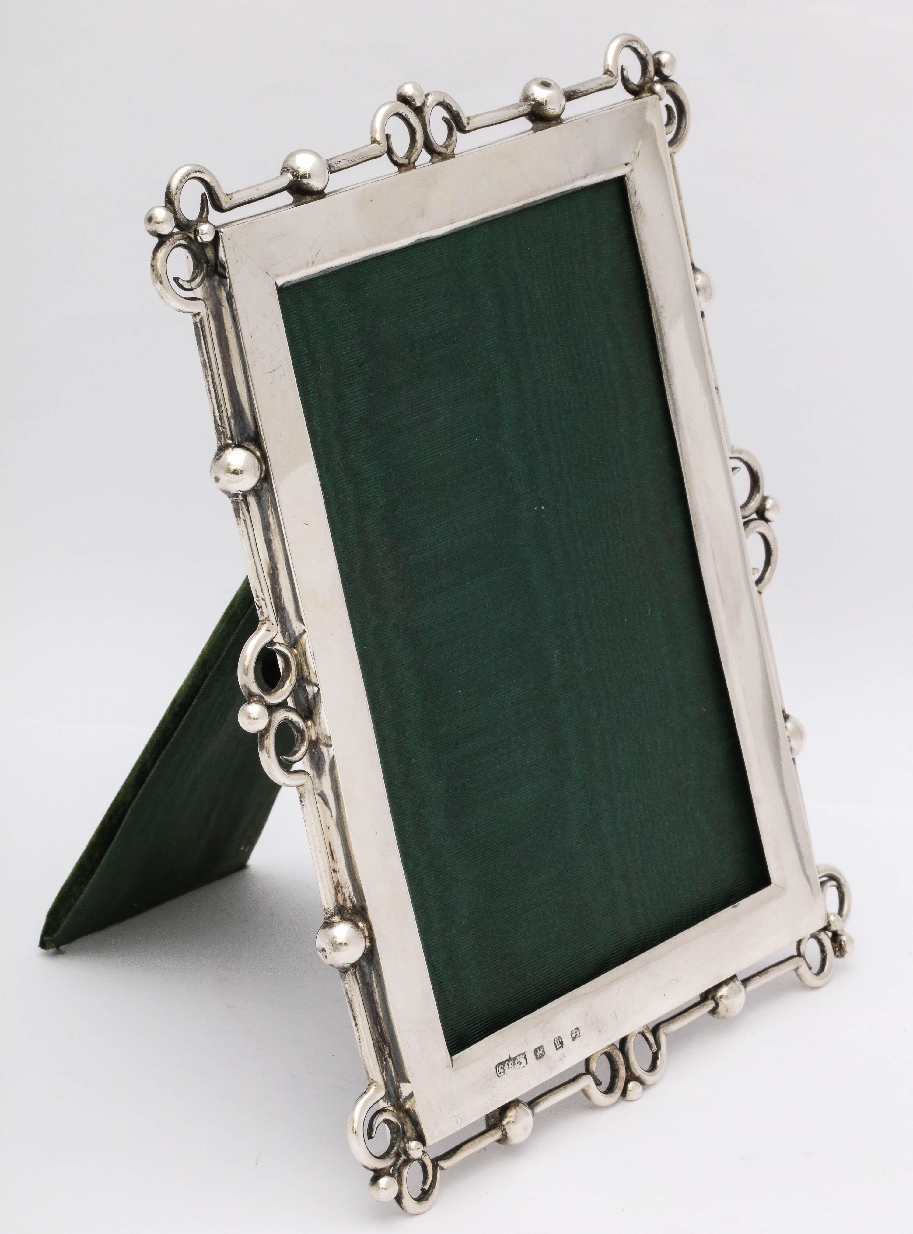 Late 19th Century Unusual Arts & Crafts Sterling Silver Picture Frame, by E. Mander and Sons