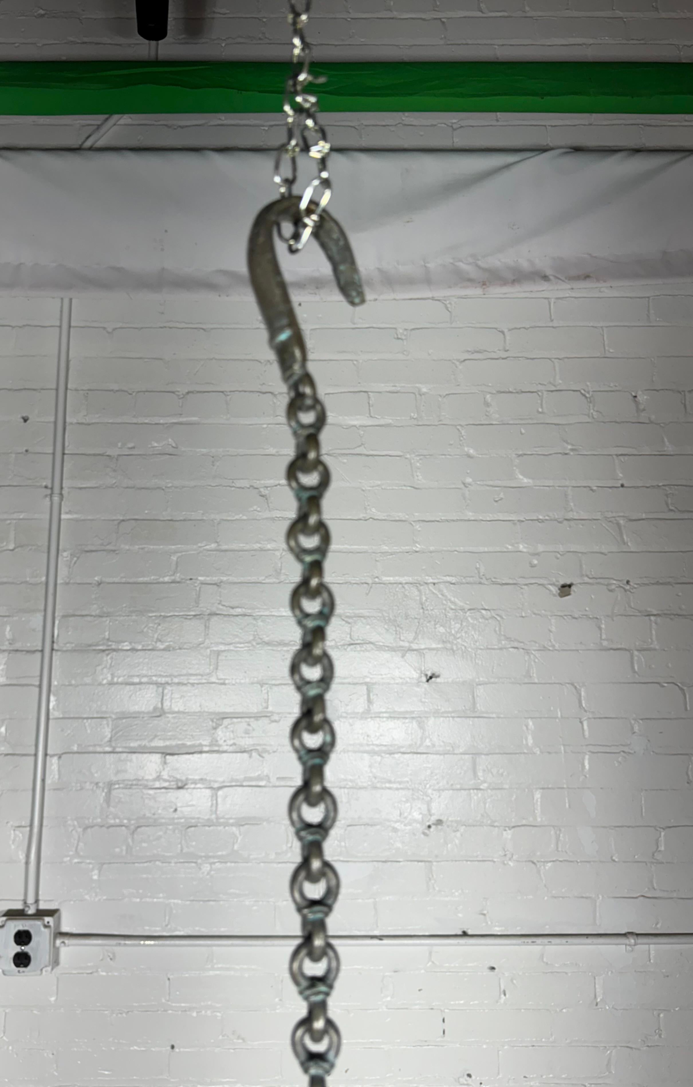Arts and Crafts Unusual Arts & Crafts Hanging Bronze Ash Receptacle, after Handel / Tiffany For Sale