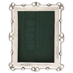 Unusual Arts & Crafts Sterling Silver Picture Frame, by E. Mander and Sons