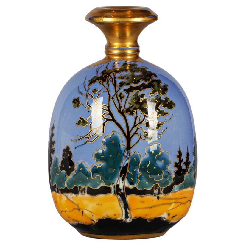 Unusual Austrian Vase, Riessner Stellmacher and Kessel, 20th century For Sale