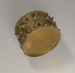 Unusual Austro Hungarian Jeweled Box, Drum